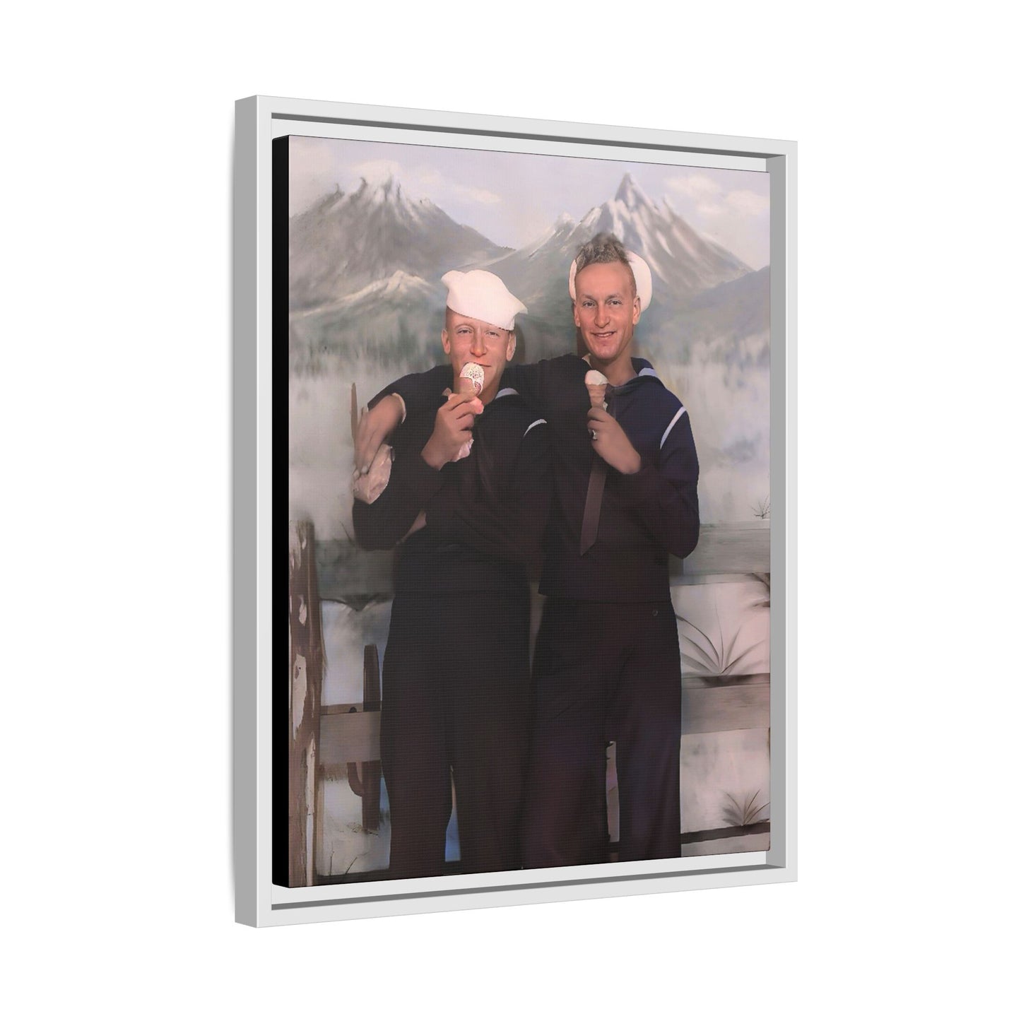 paire 051 | Framed Vintage Photo - Matte Canvas