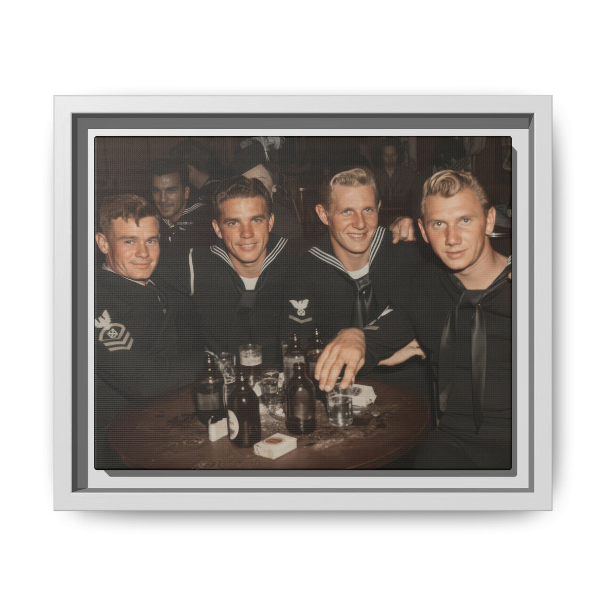 hommes 007 | Framed Vintage Photo - Matte Canvas2