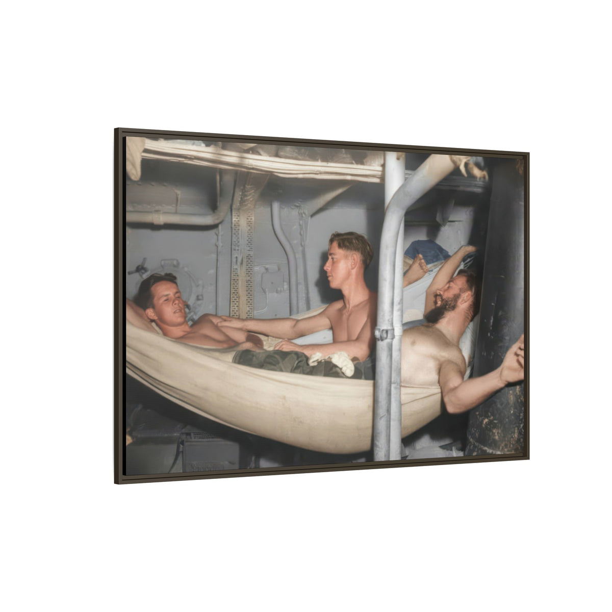 hommes 004 | Framed Vintage Photo - Matte Canvas