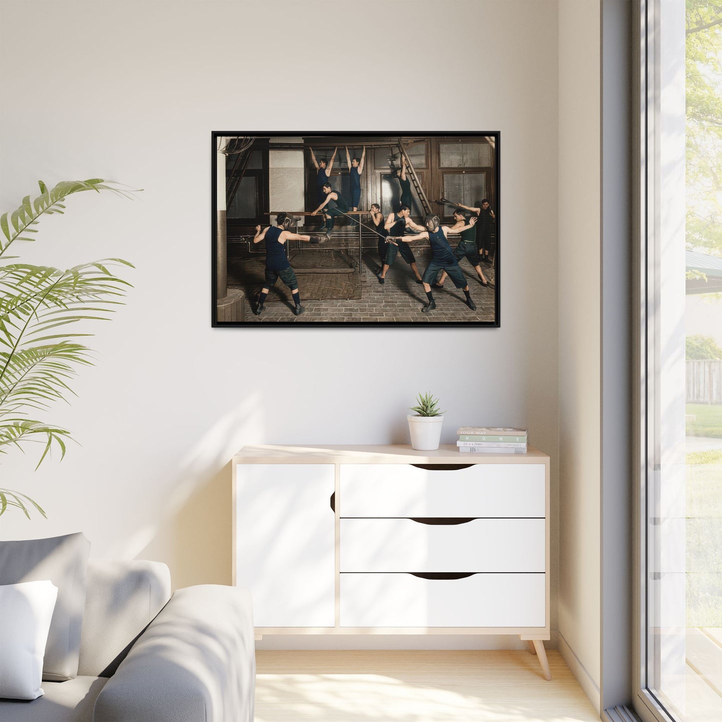 athlétisme 038 | Framed Vintage Photo - Matte Canvas