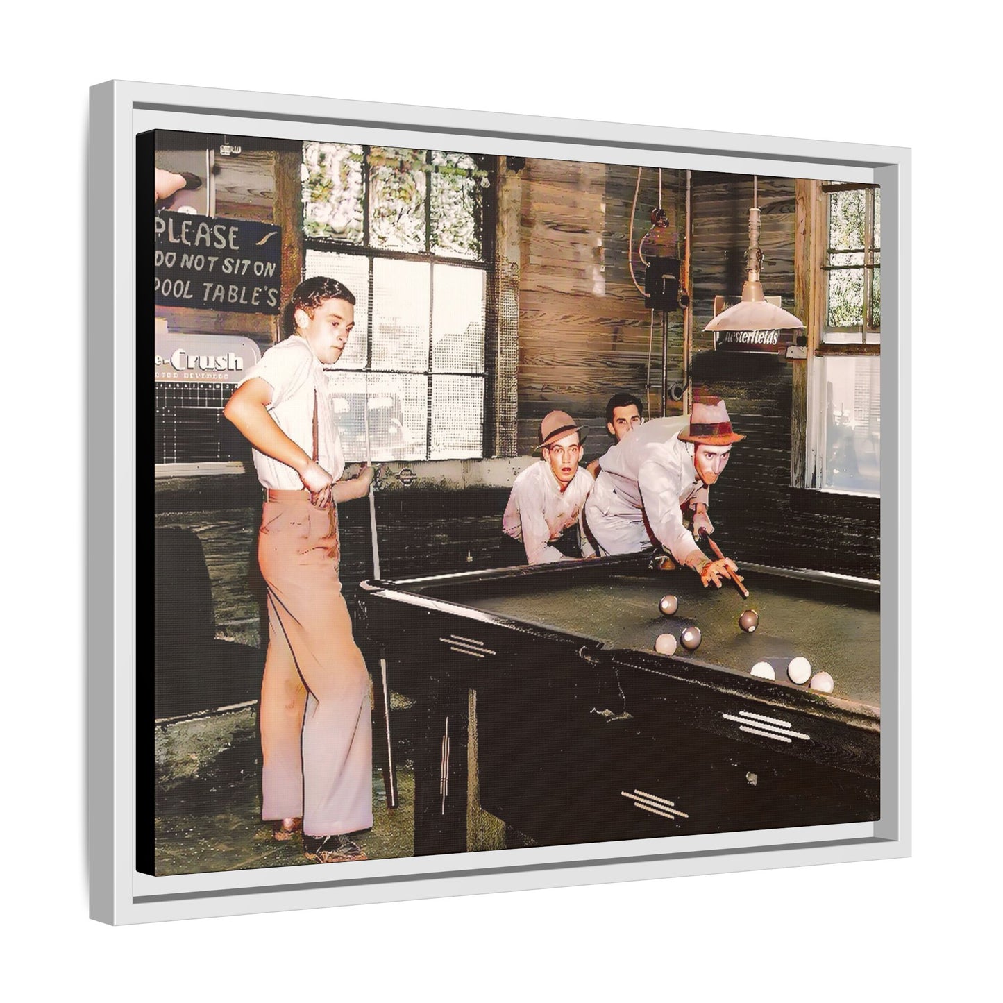 hommes 024 | Framed Vintage Photo - Matte Canvas