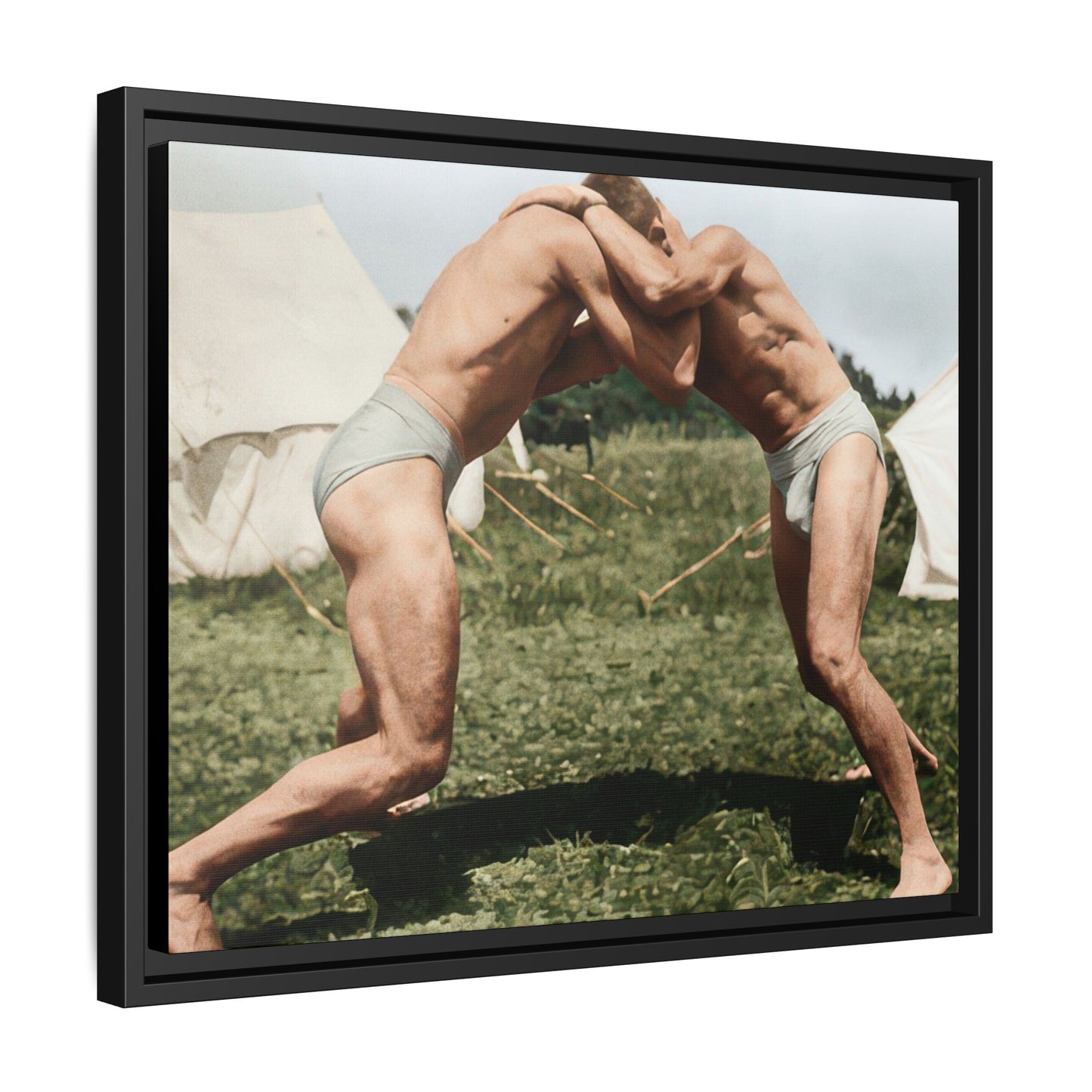 athlétisme 019 | Framed Vintage Photo - Matte Canvas