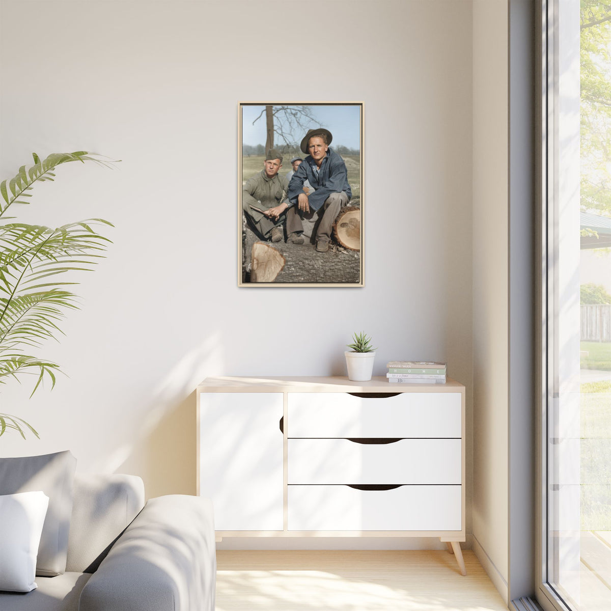hommes 020 | Framed Vintage Photo - Matte Canvas