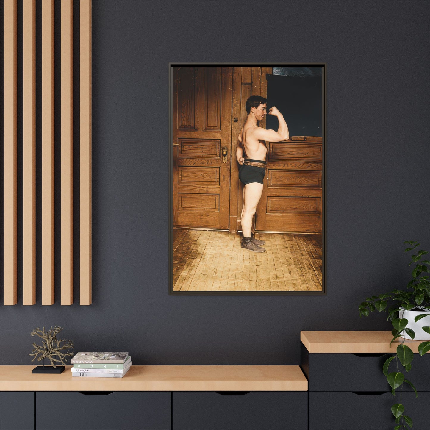 athlétisme 023 | Framed Vintage Photo - Matte Canvas