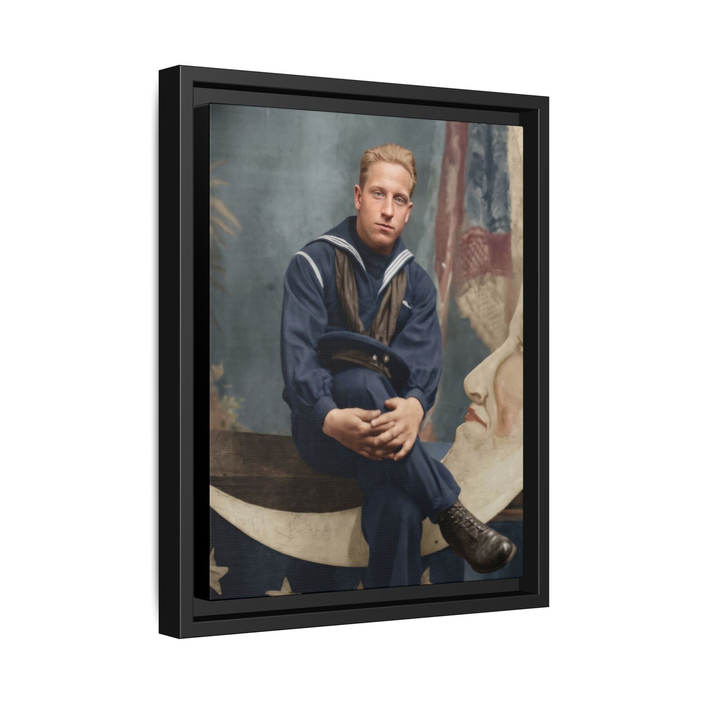 celibataire 016 | Framed Vintage Photo - Matte Canvas