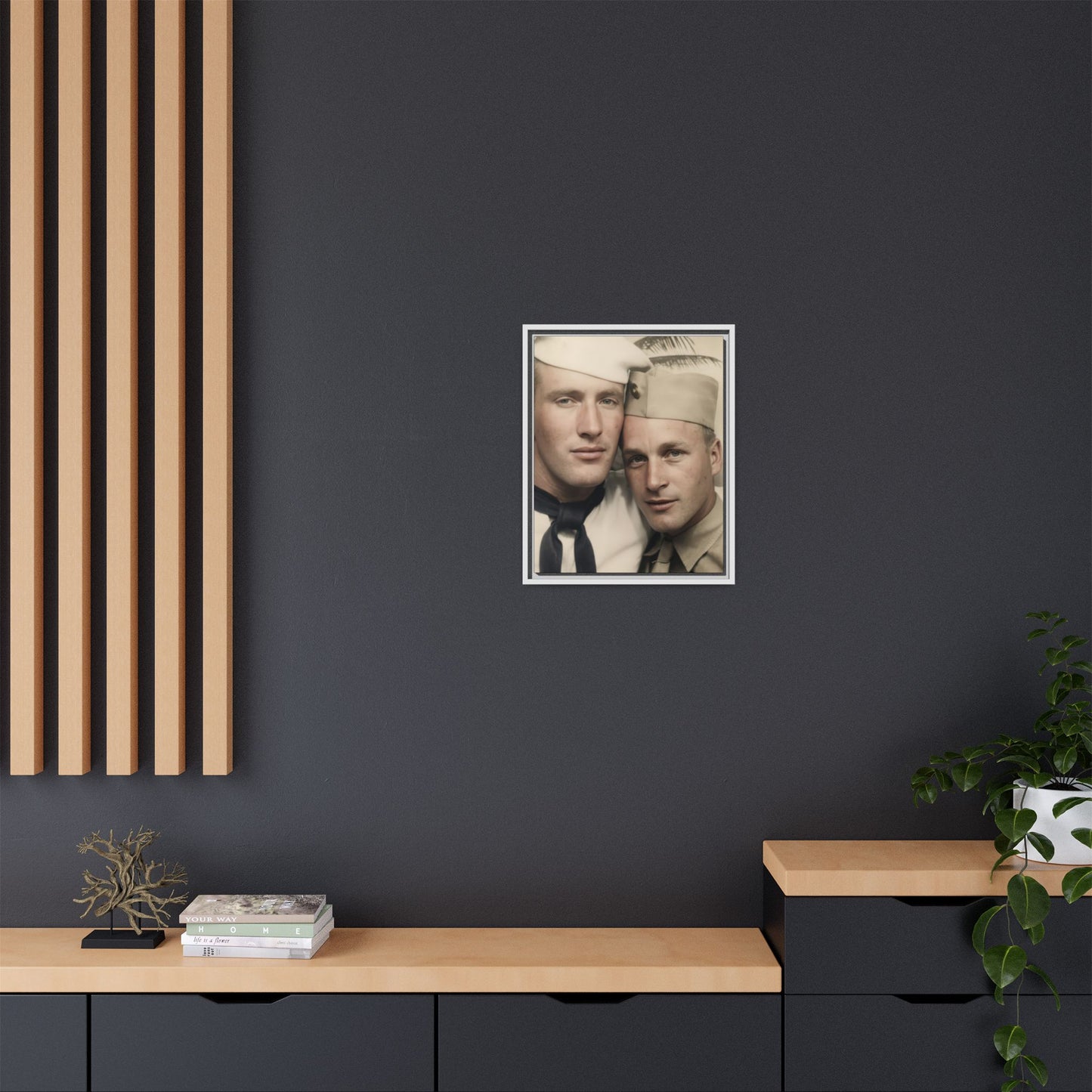 paire 042 | Framed Vintage Photo - Matte Canvas