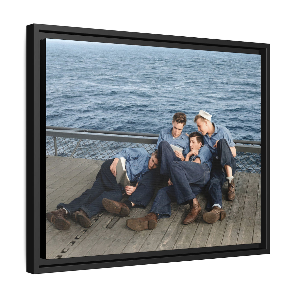 hommes 025 | Framed Vintage Photo - Matte Canvas