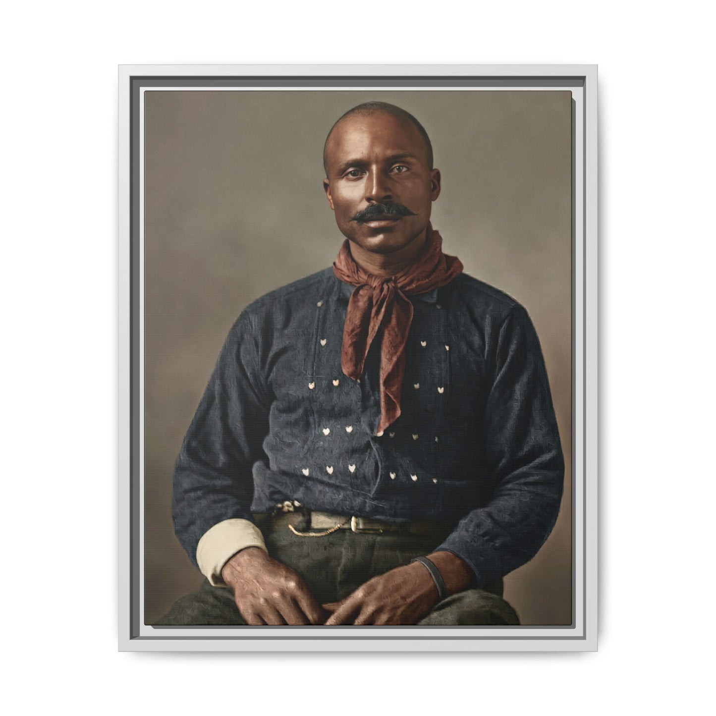 celibataire 017 | Framed Vintage Photo - Matte Canvas