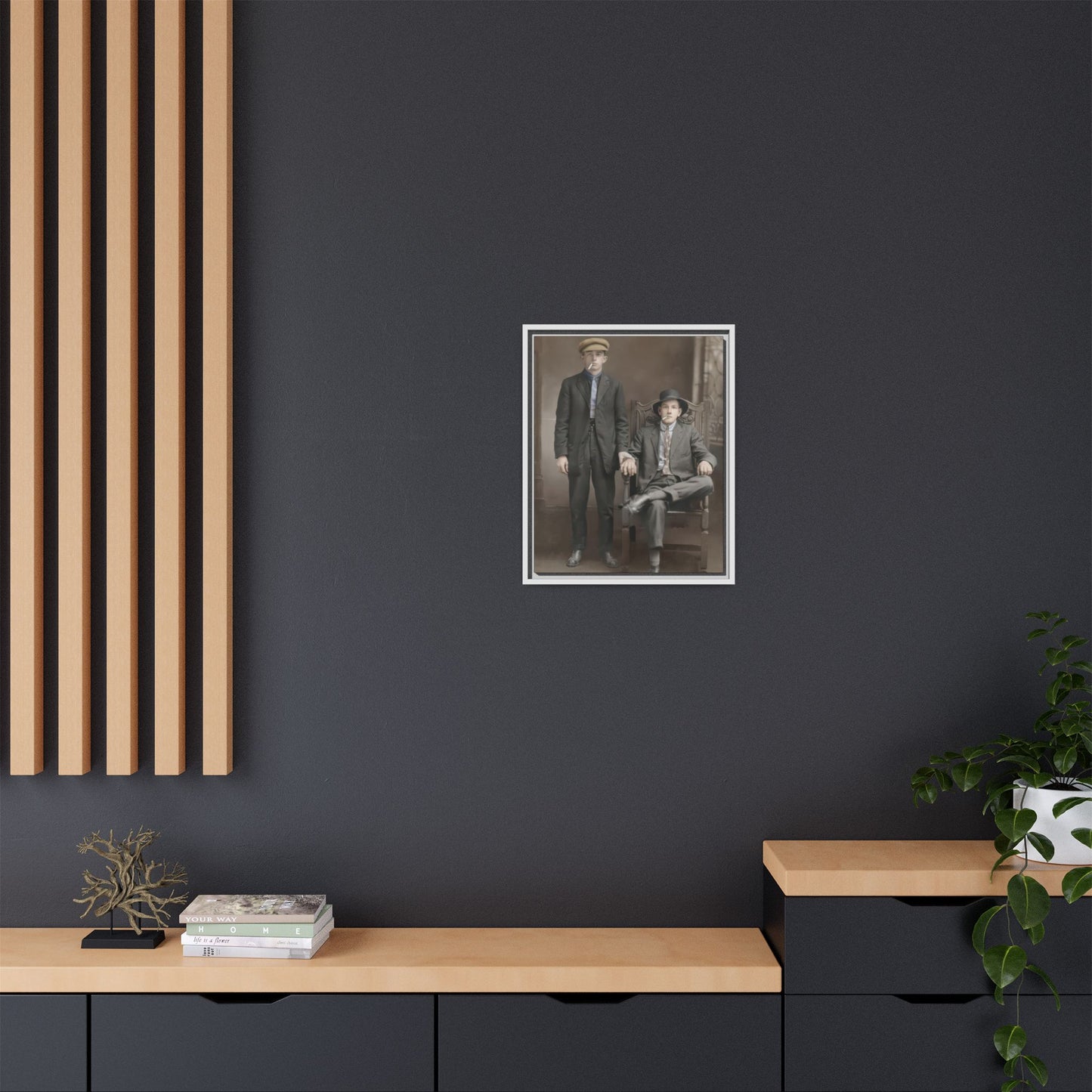 paire 076 | Framed Vintage Photo - Matte Canvas
