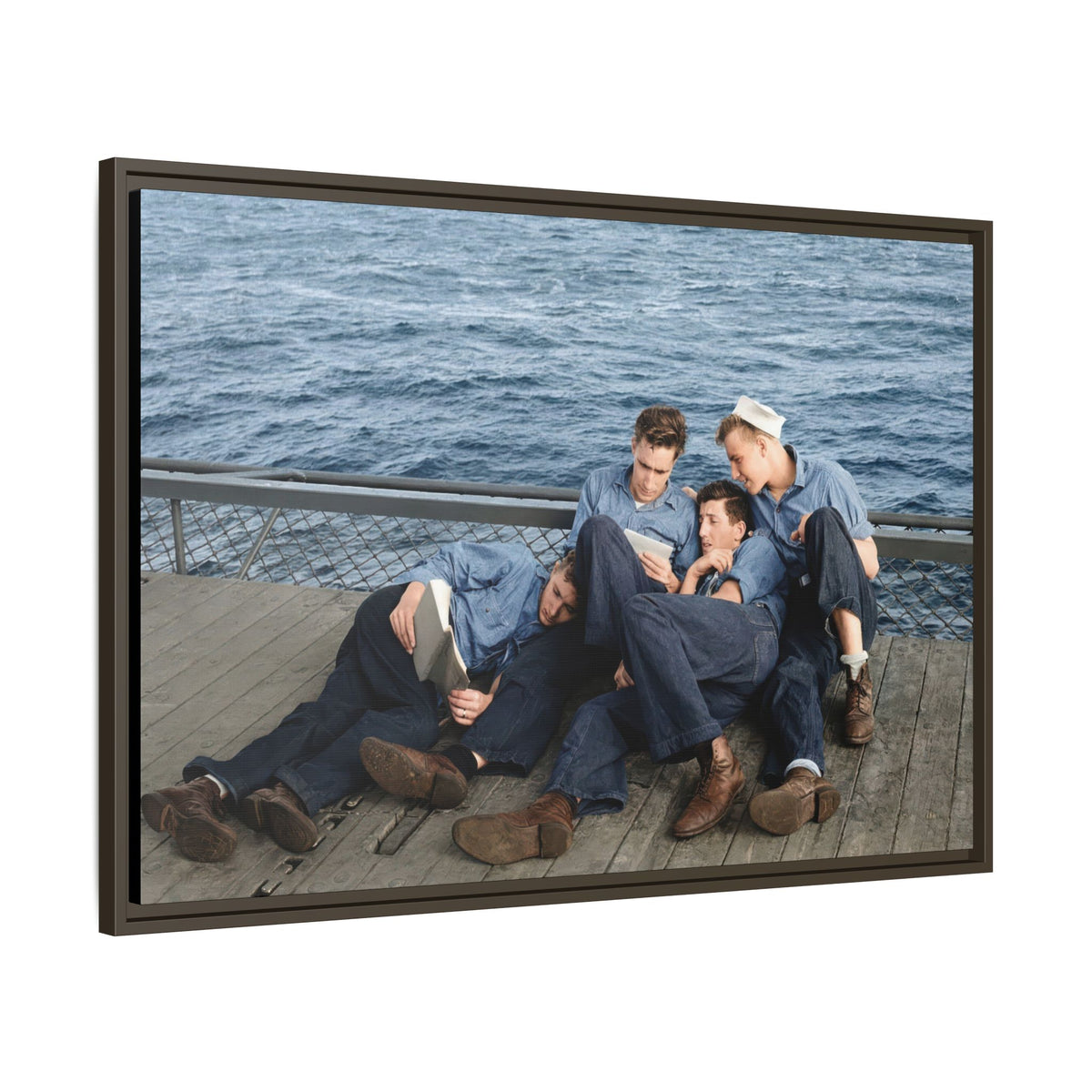 hommes 025 | Framed Vintage Photo - Matte Canvas