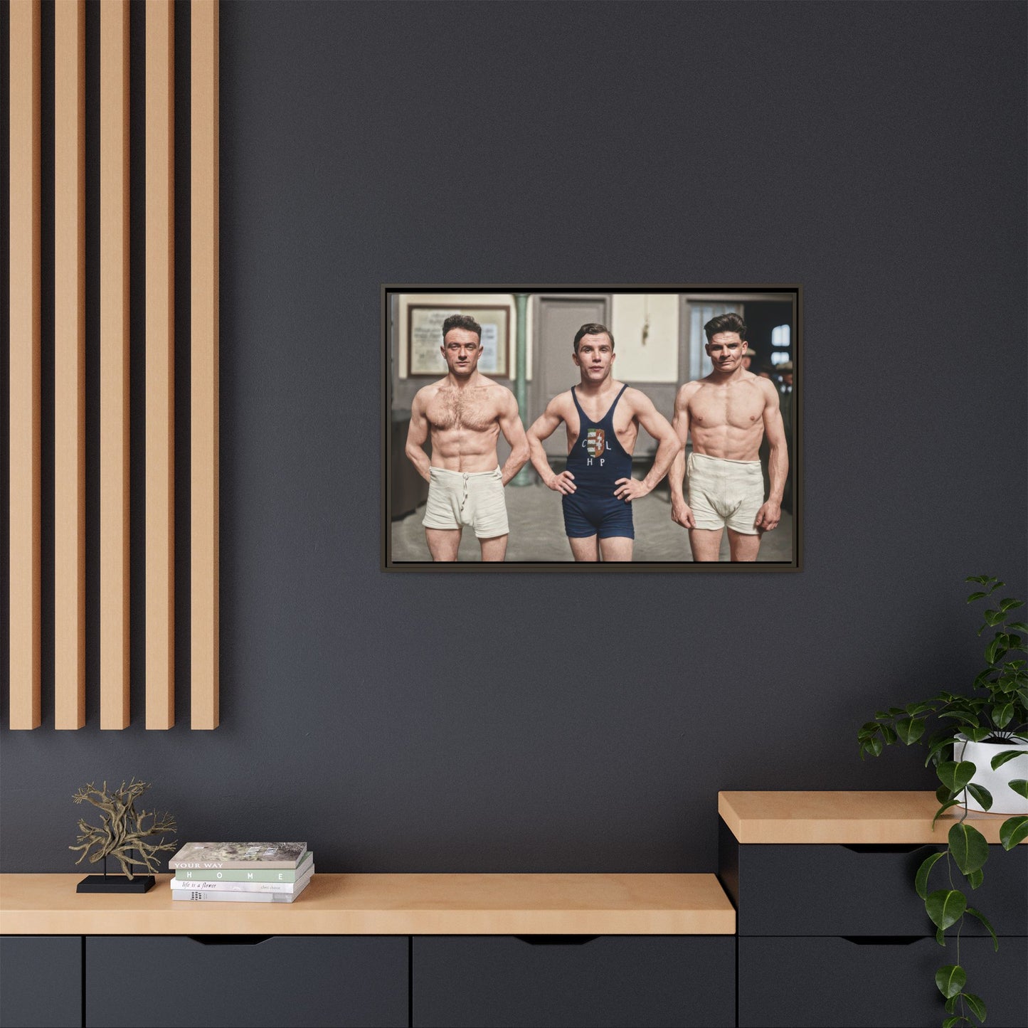 athlétisme 043 | Framed Vintage Photo - Matte Canvas