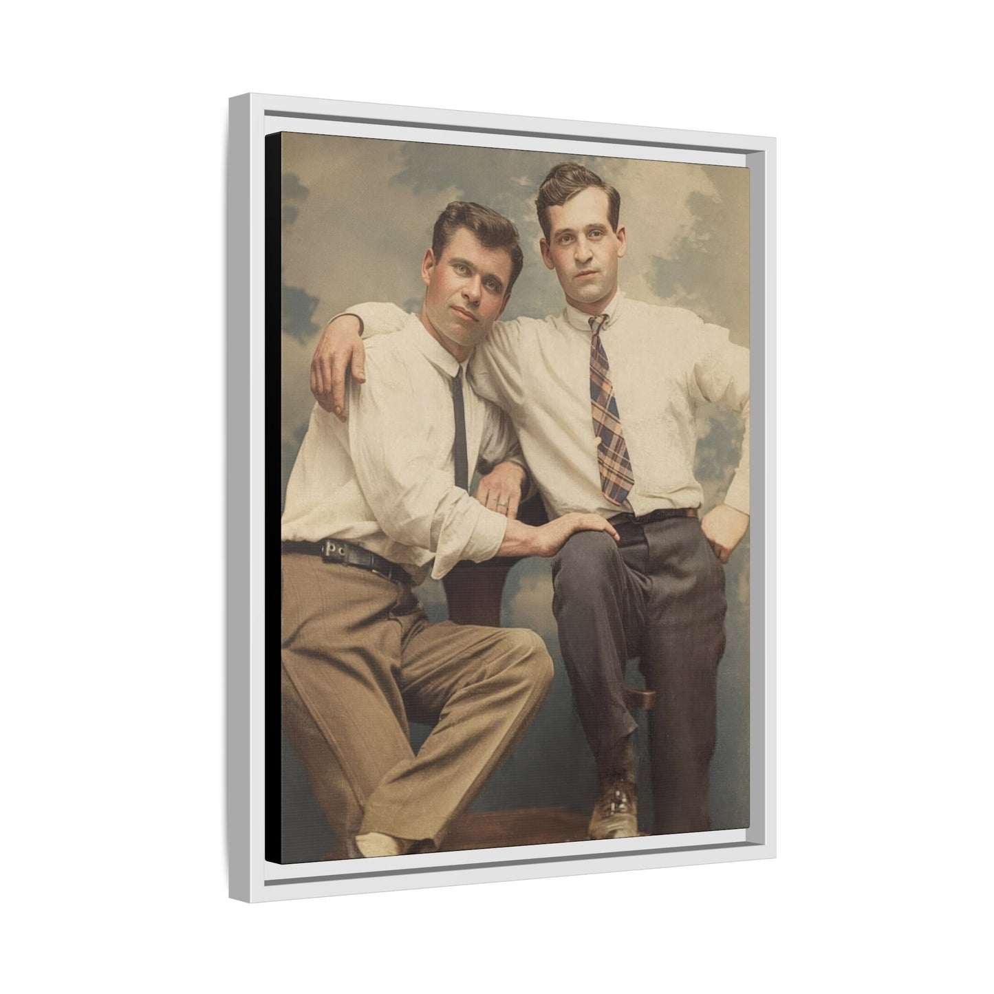 paire 069 | Framed Vintage Photo - Matte Canvas