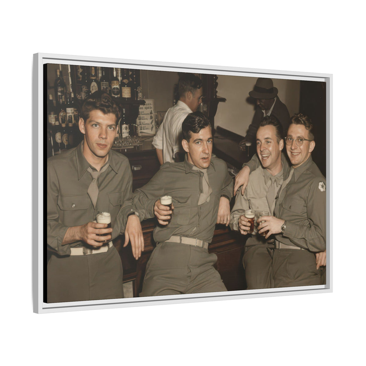 hommes 030 | Framed Vintage Photo - Matte Canvas