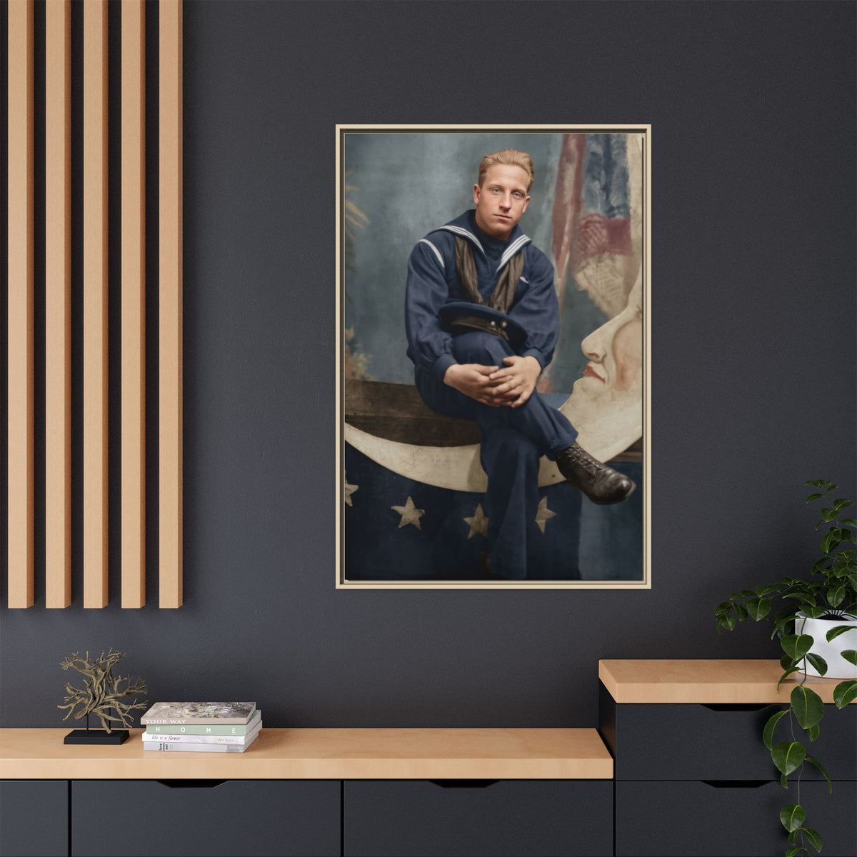 celibataire 016 | Framed Vintage Photo - Matte Canvas