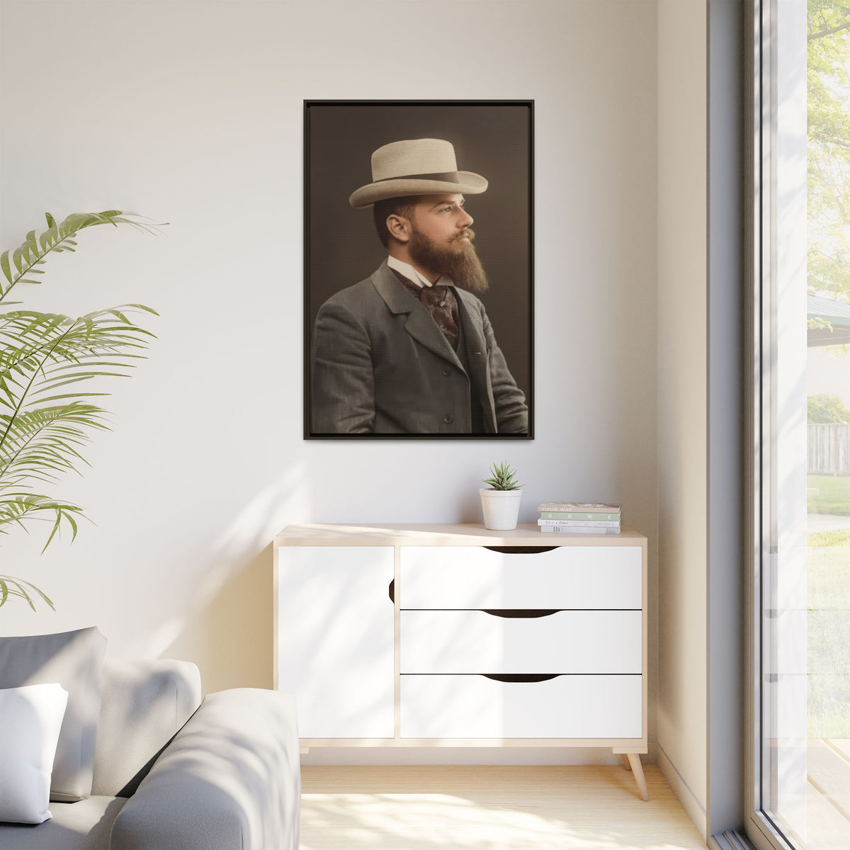 celibataire 014 | Framed Vintage Photo - Matte Canvas