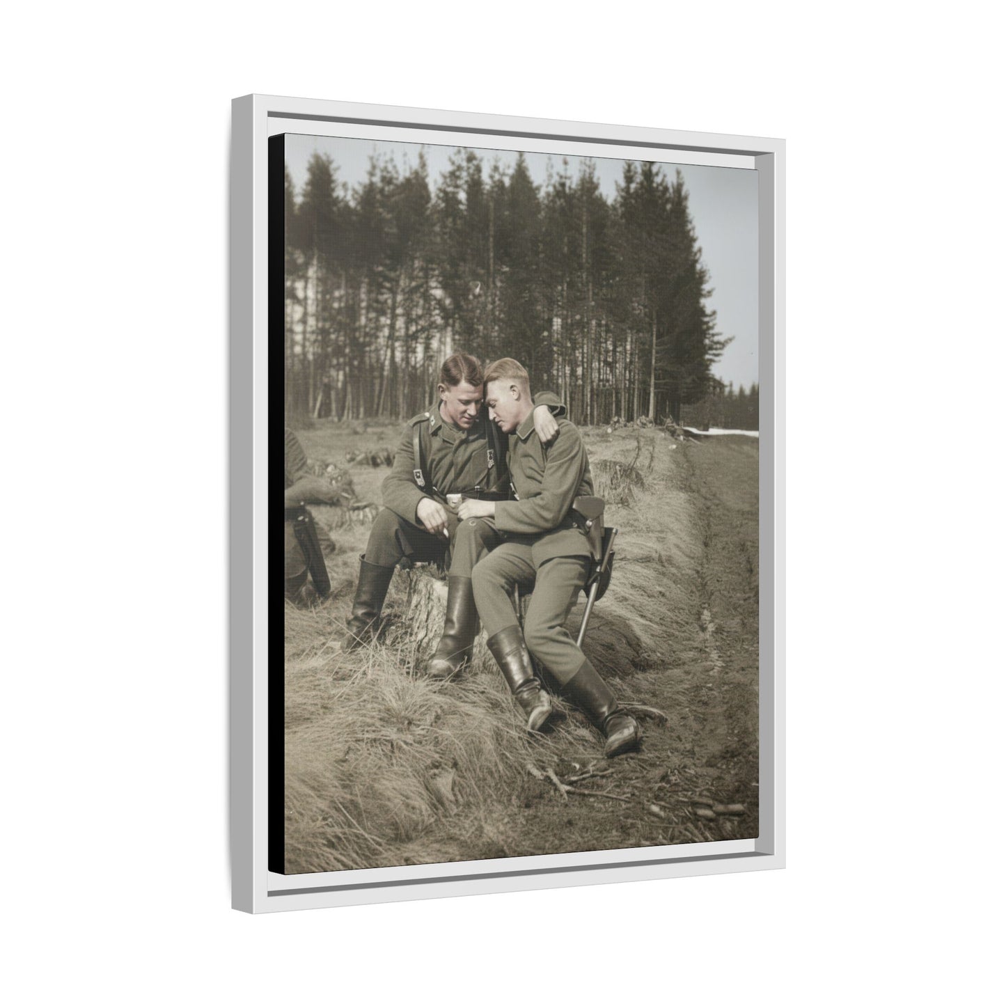 paire 006 | Framed Vintage Photo - Matte Canvas