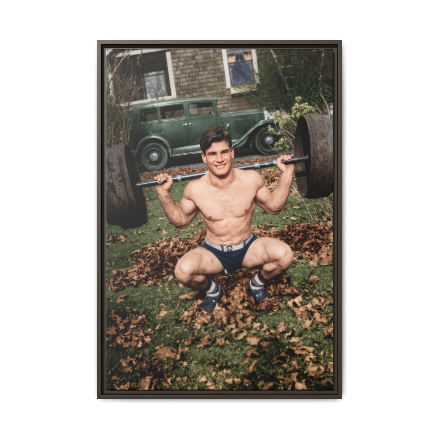 athlétisme 051 | Framed Vintage Photo - Matte Canvas