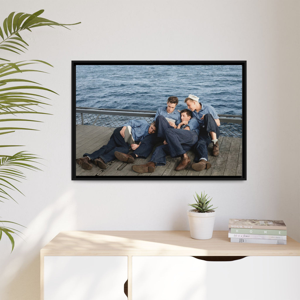 hommes 025 | Framed Vintage Photo - Matte Canvas