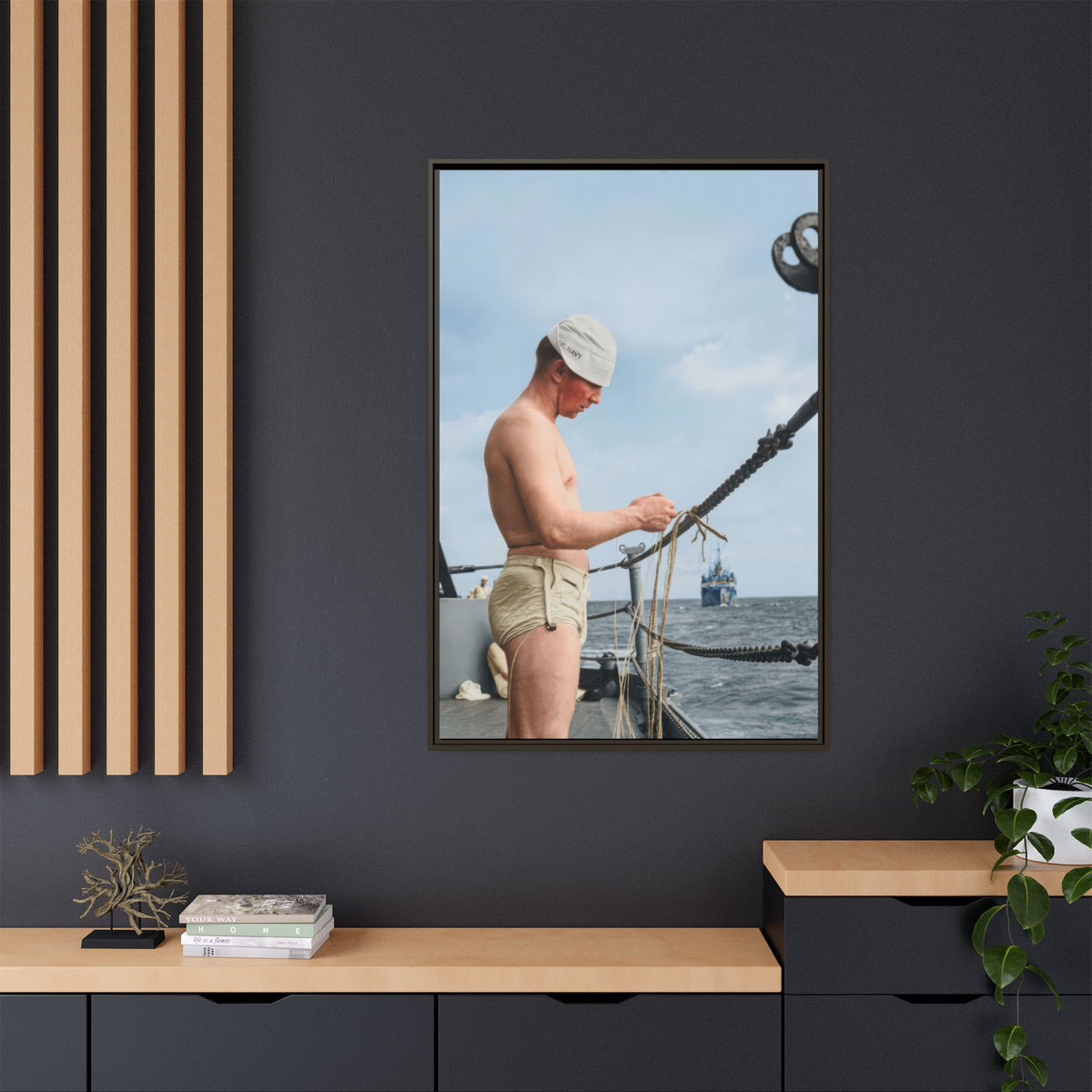 celibataire 043 | Framed Vintage Photo - Matte Canvas