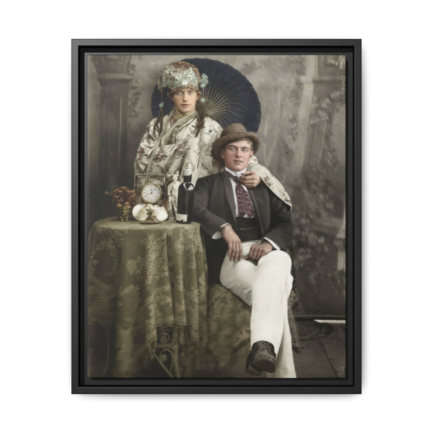 paire 009 | Framed Vintage Photo - Matte Canvas