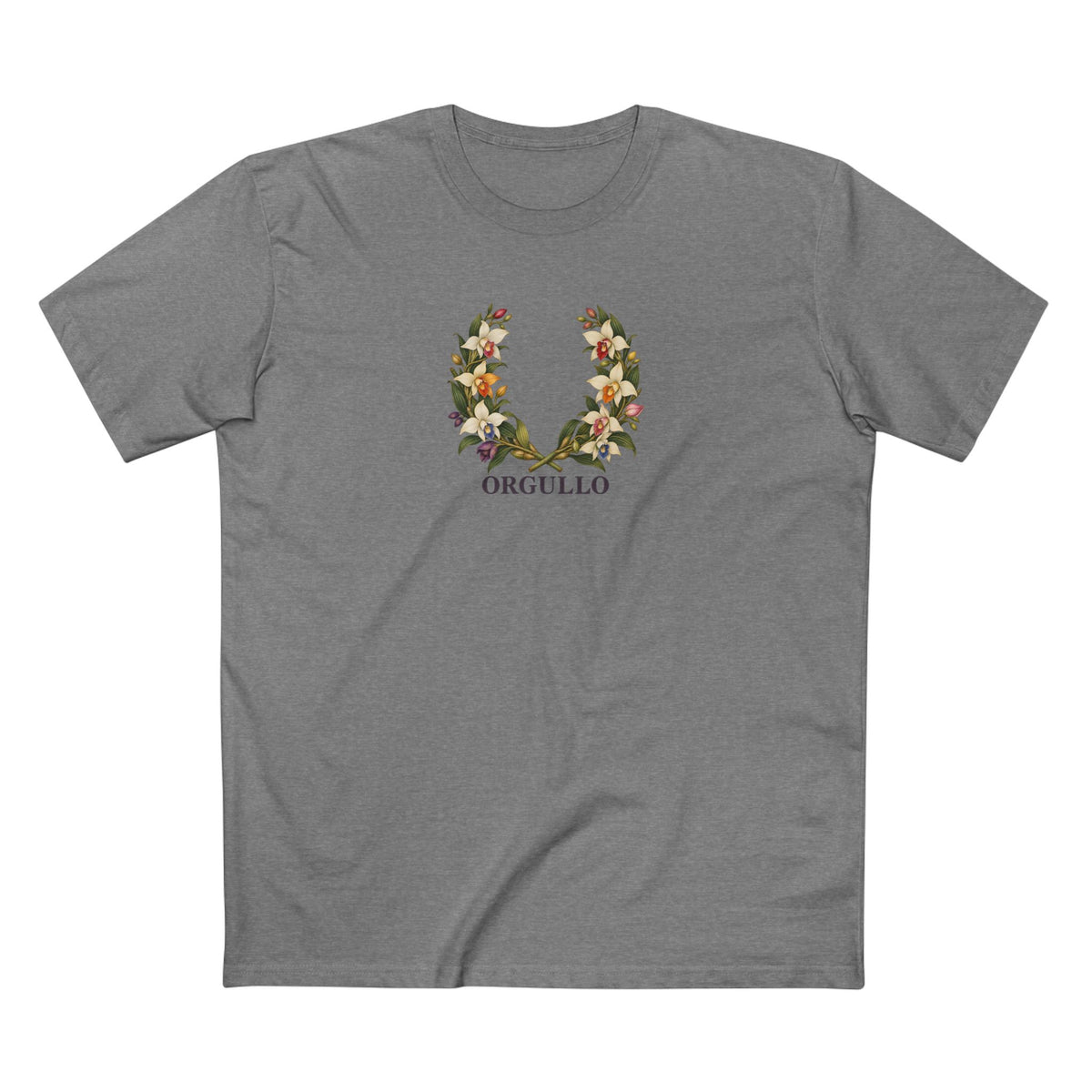 Guatemalan Monja Blanca Pride T-Shirt | ORGULLO Botanical Wreath Tee