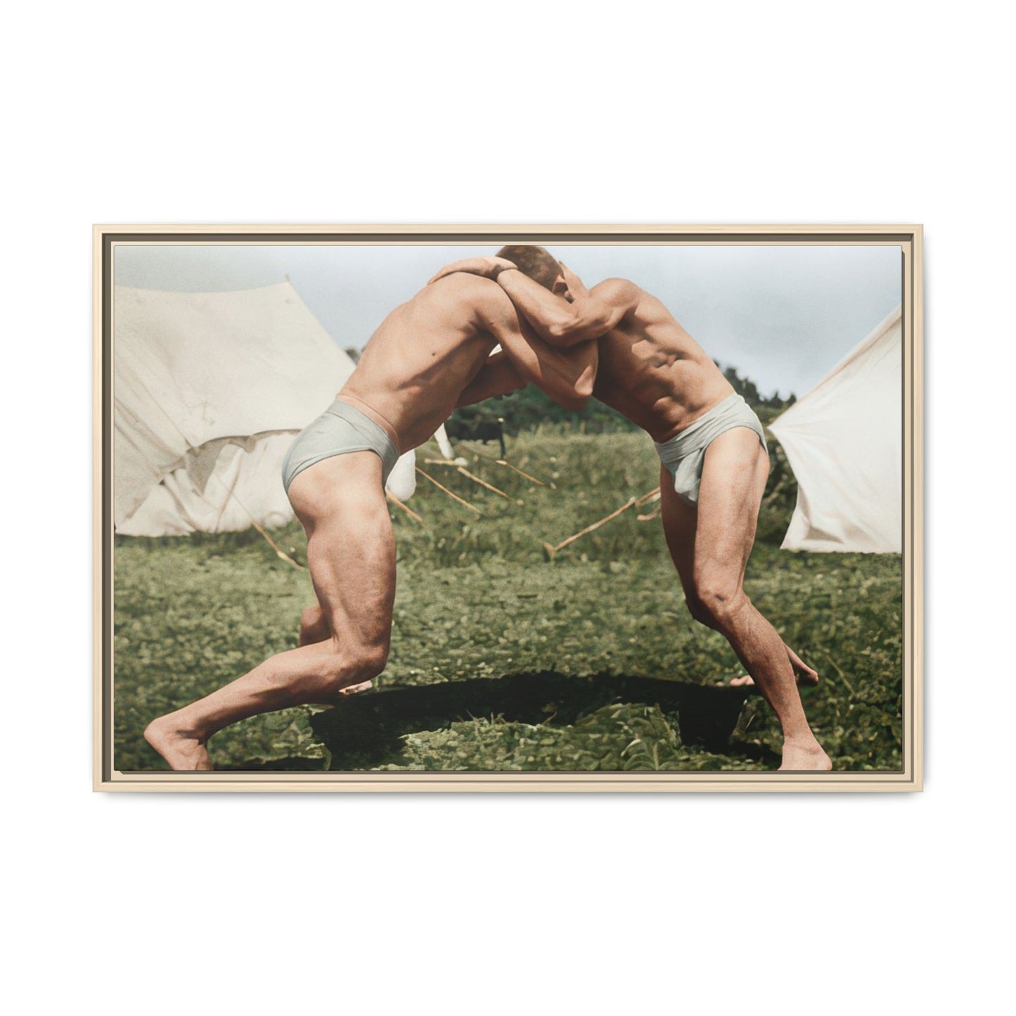 athlétisme 019 | Framed Vintage Photo - Matte Canvas
