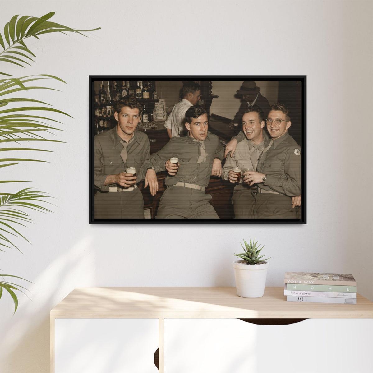 hommes 030 | Framed Vintage Photo - Matte Canvas