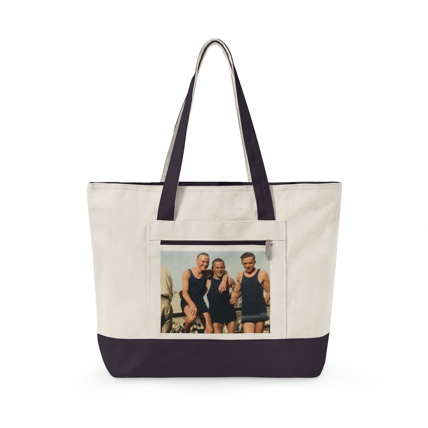 Beach Day Zippered Canvas Tote | nager 044