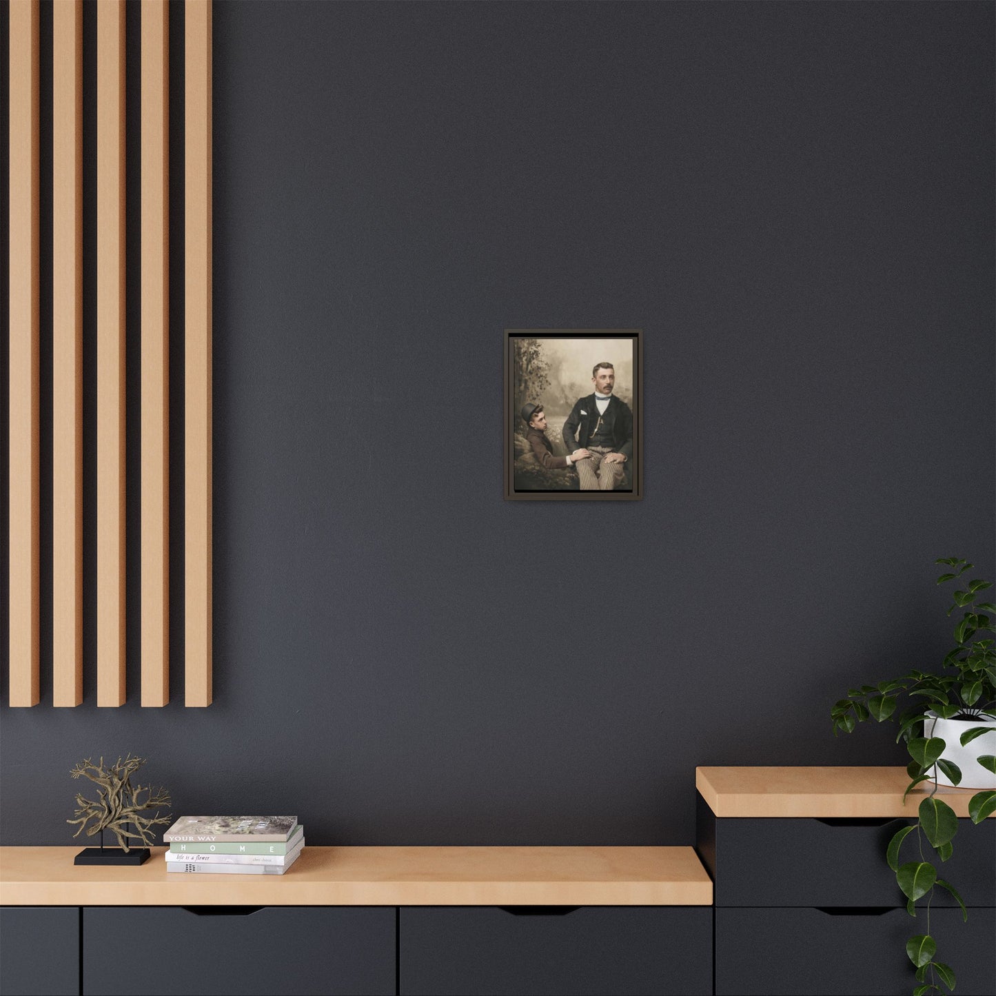 paire 100 | Framed Vintage Photo - Matte Canvas