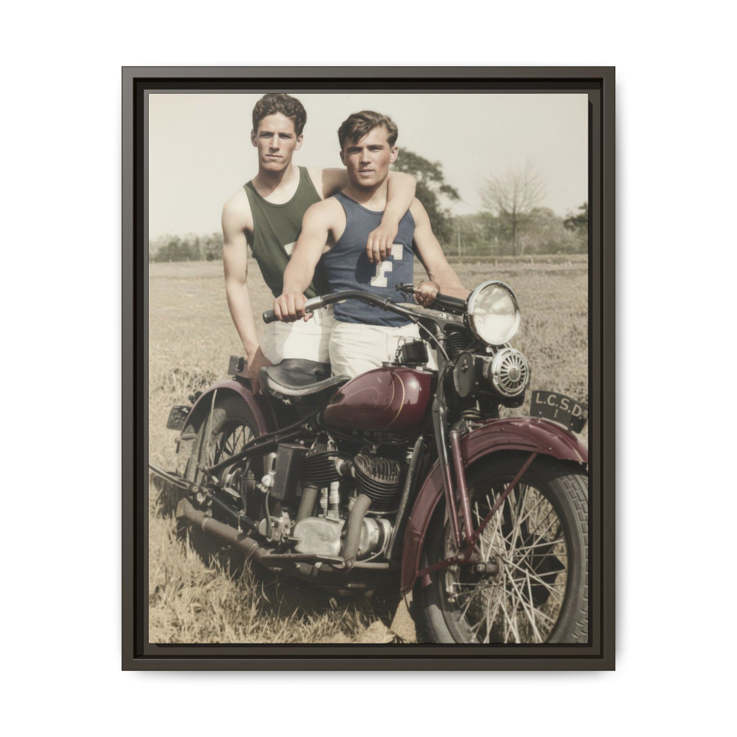 paire 055 | Framed Vintage Photo - Matte Canvas