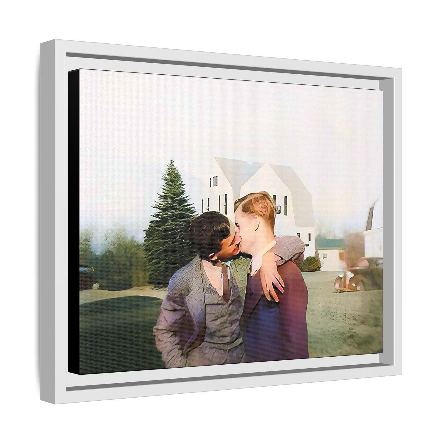 paire 005 | Framed Vintage Photo - Matte Canvas