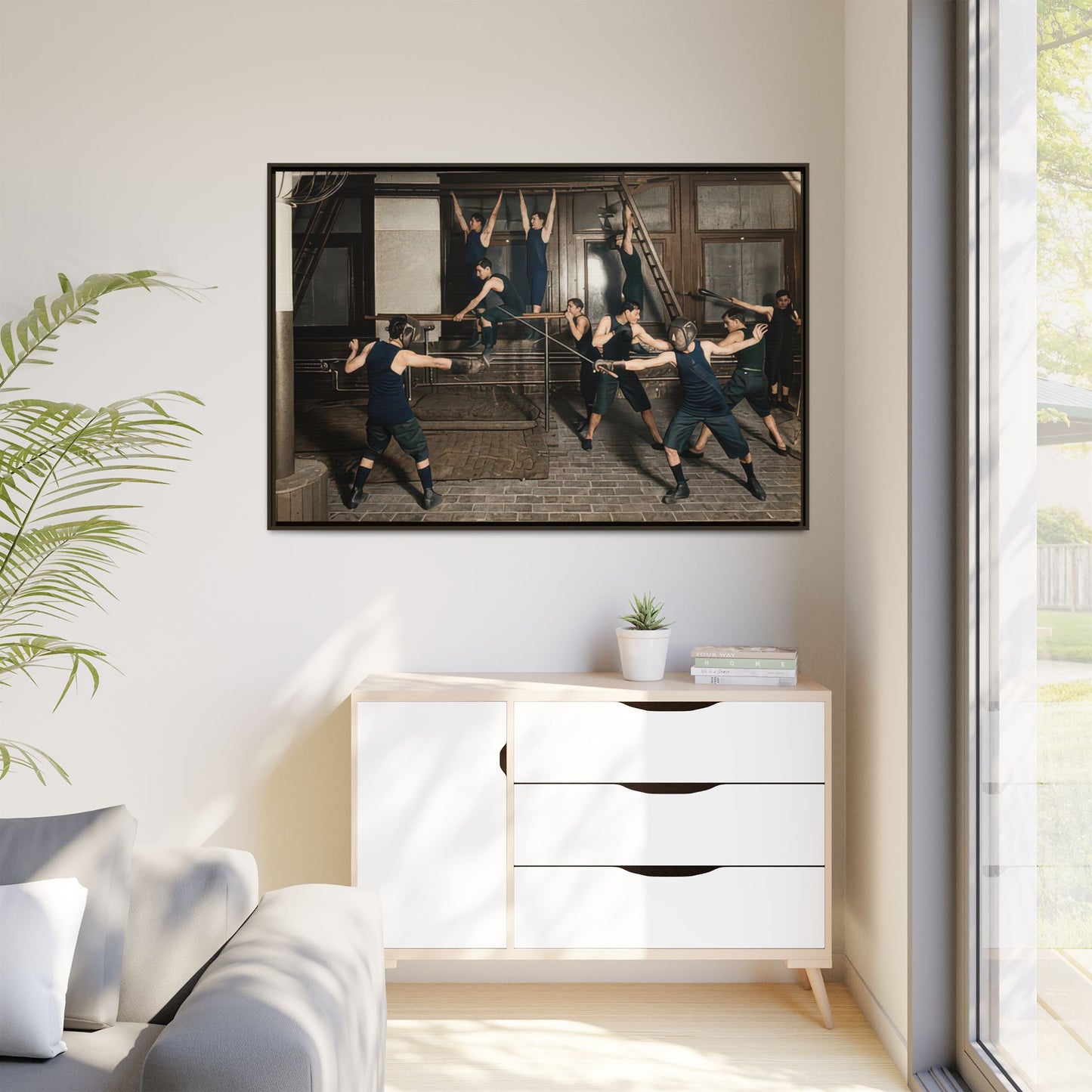 athlétisme 038 | Framed Vintage Photo - Matte Canvas