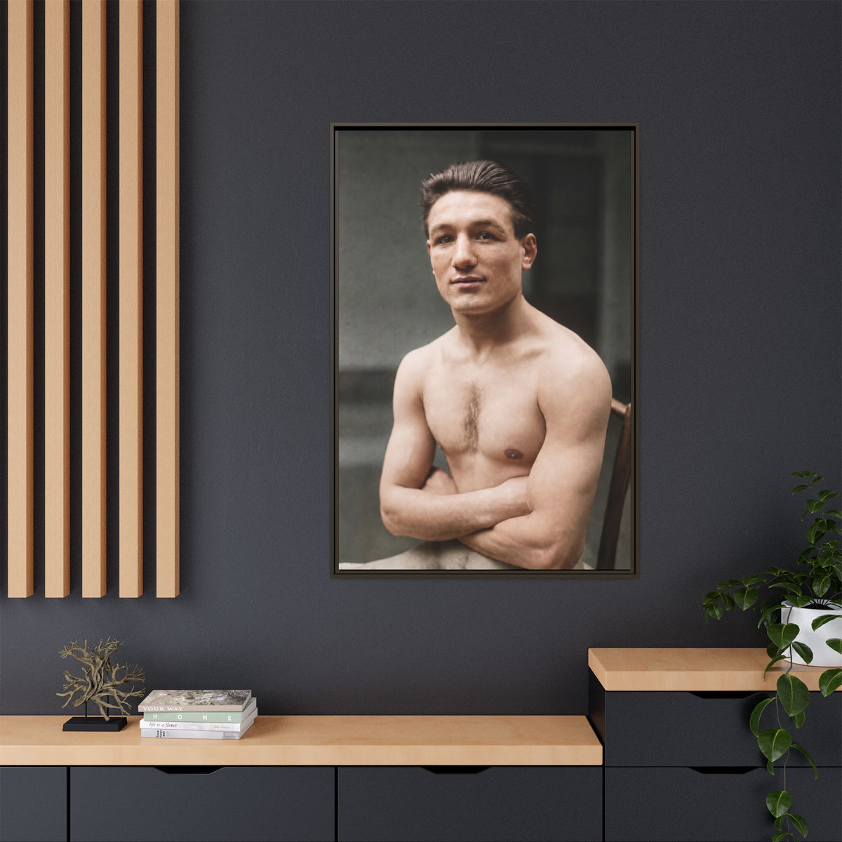 athlétisme 046 | Framed Vintage Photo - Matte Canvas