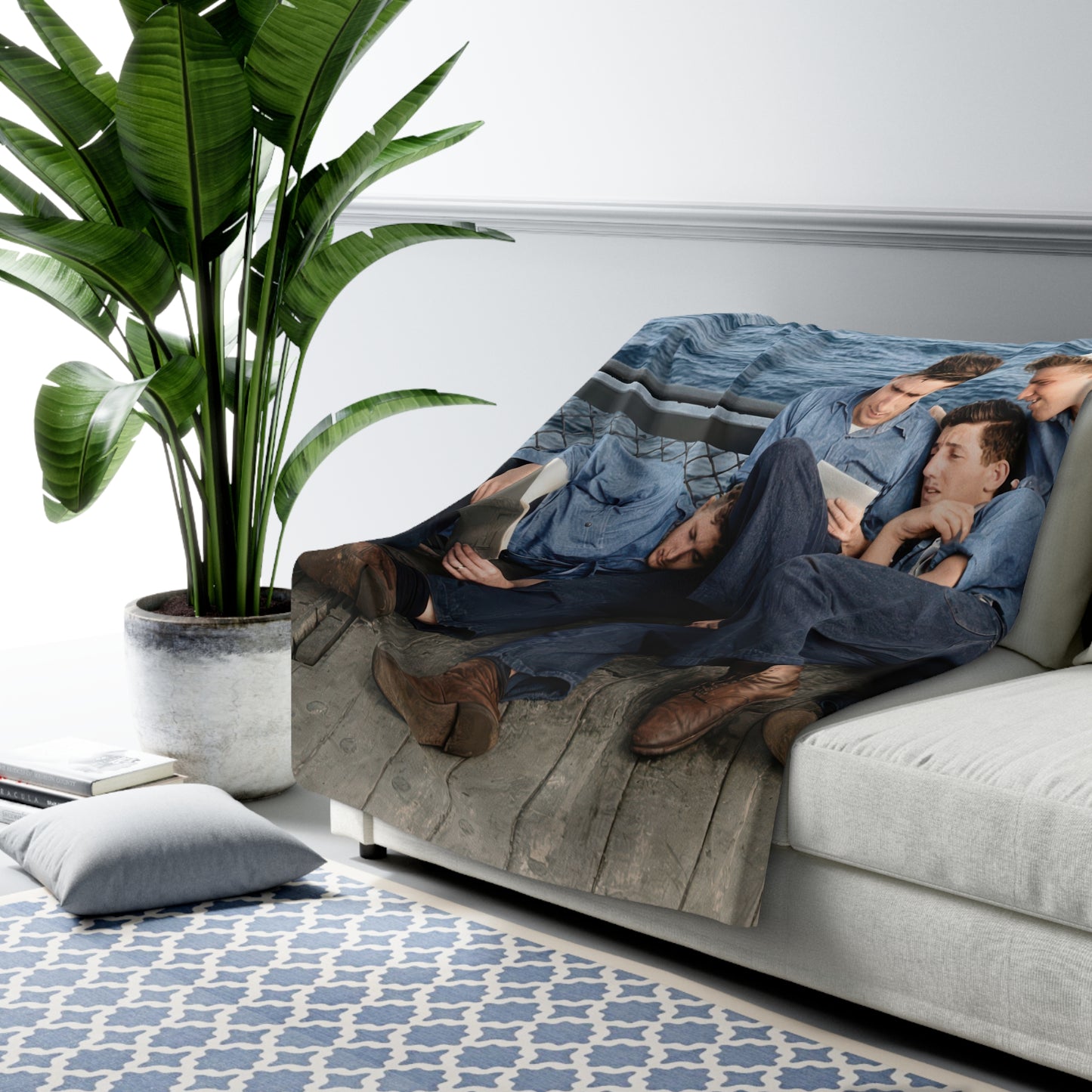 Heirloom Sherpa Blanket – hommes 025 Premium fleece throw · 50x60, 60x80