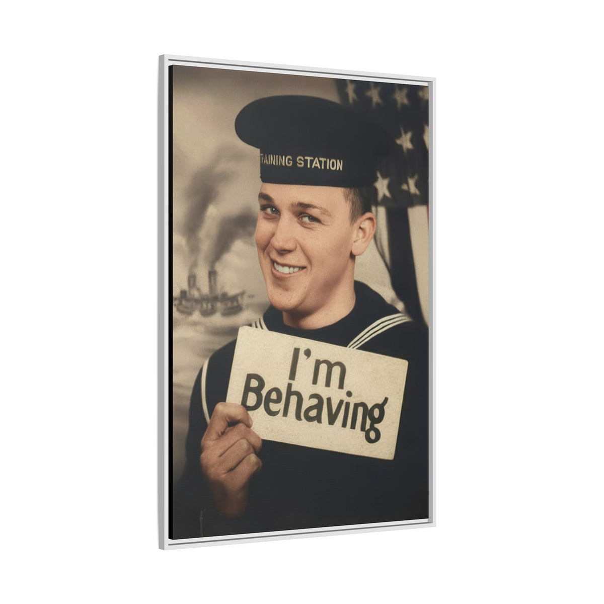celibataire 002 | Framed Vintage Photo - Matte Canvas
