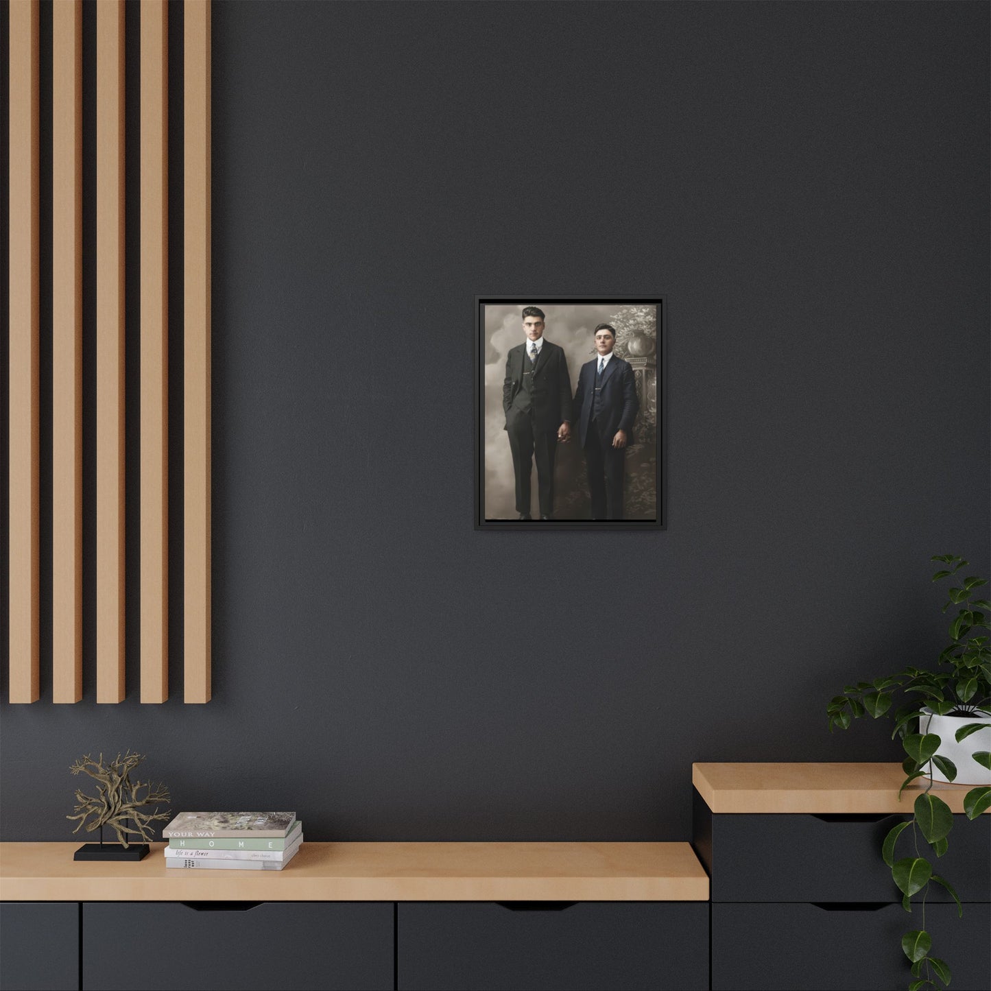 paire 085 | Framed Vintage Photo - Matte Canvas