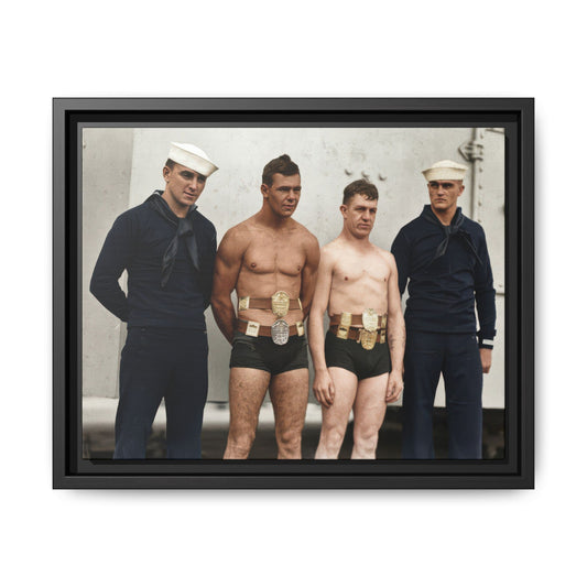 athlétisme 049 | Framed Vintage Photo - Matte Canvas