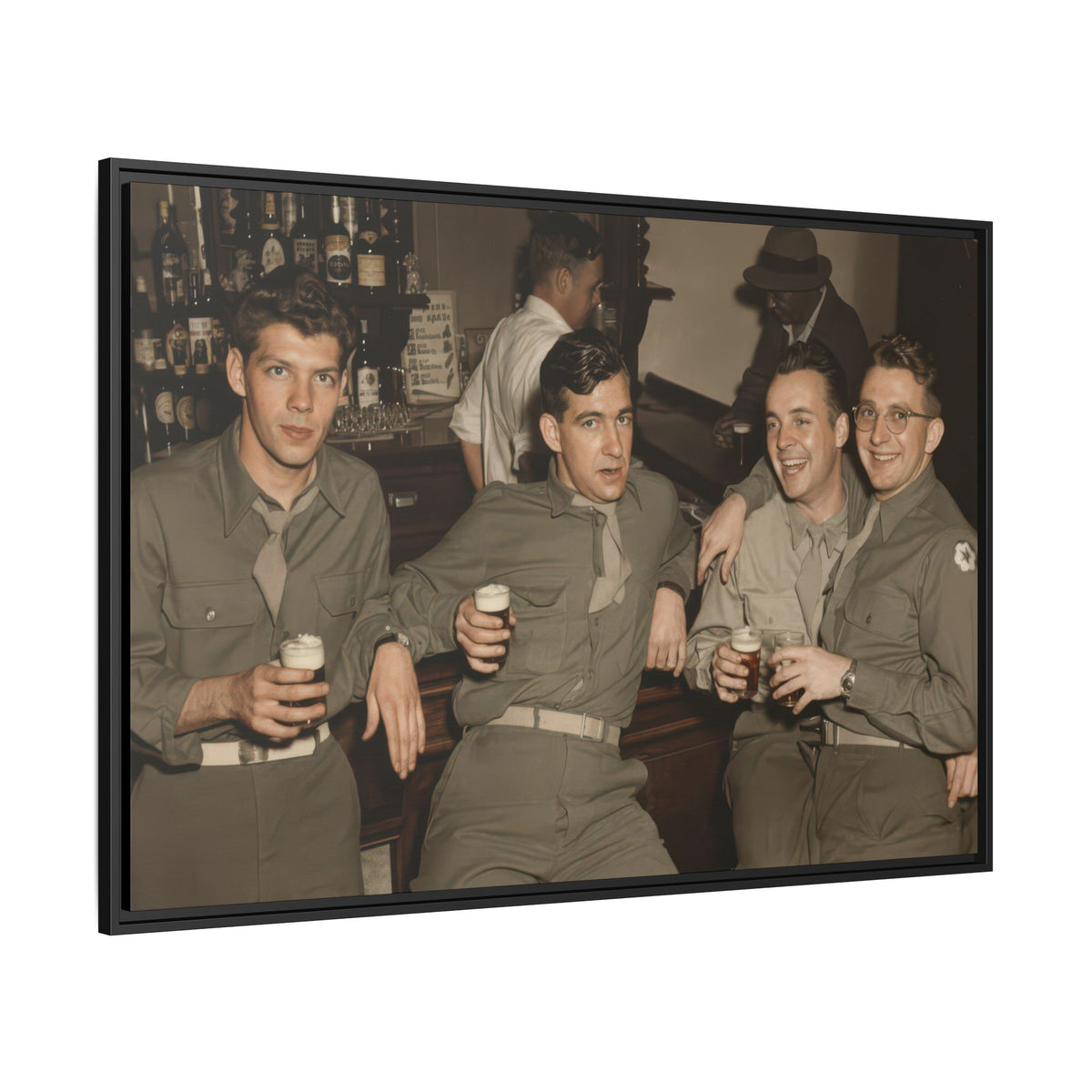 hommes 030 | Framed Vintage Photo - Matte Canvas