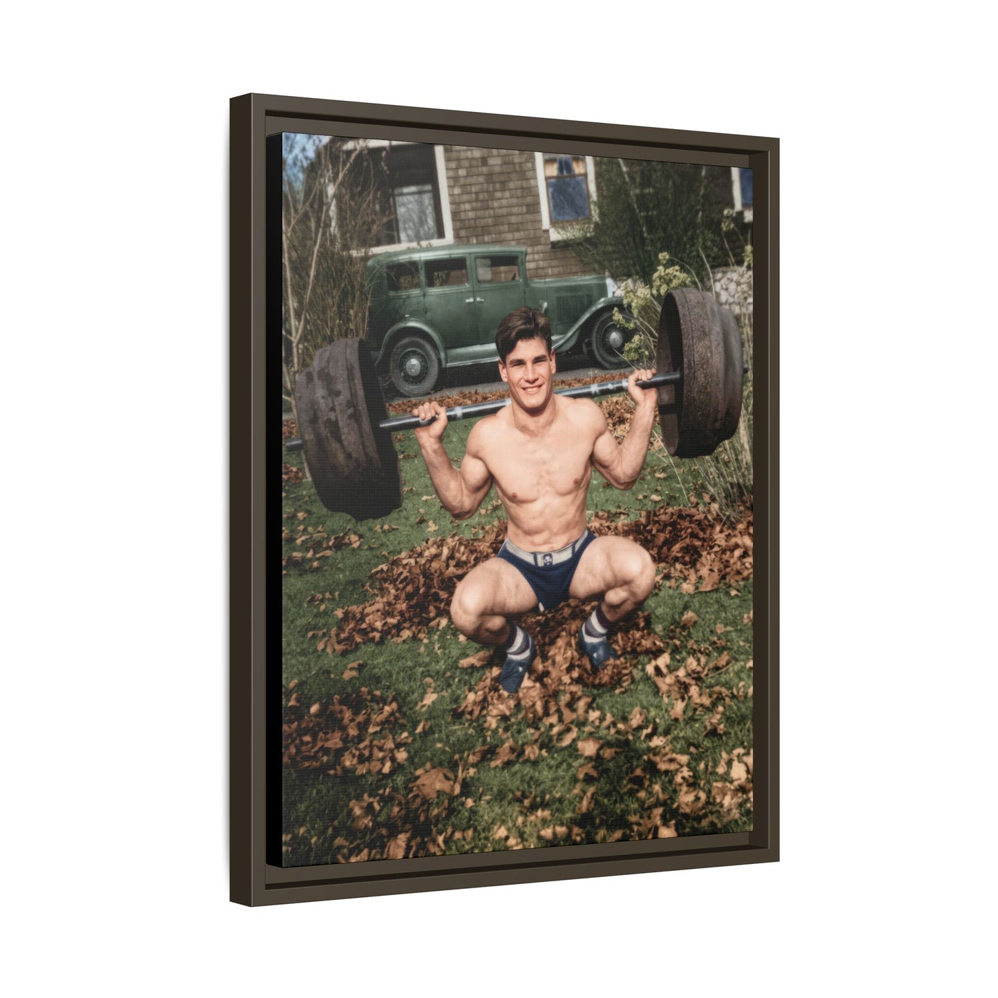 athlétisme 051 | Framed Vintage Photo - Matte Canvas