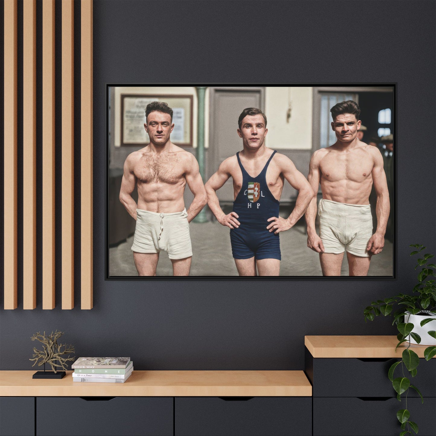 athlétisme 043 | Framed Vintage Photo - Matte Canvas