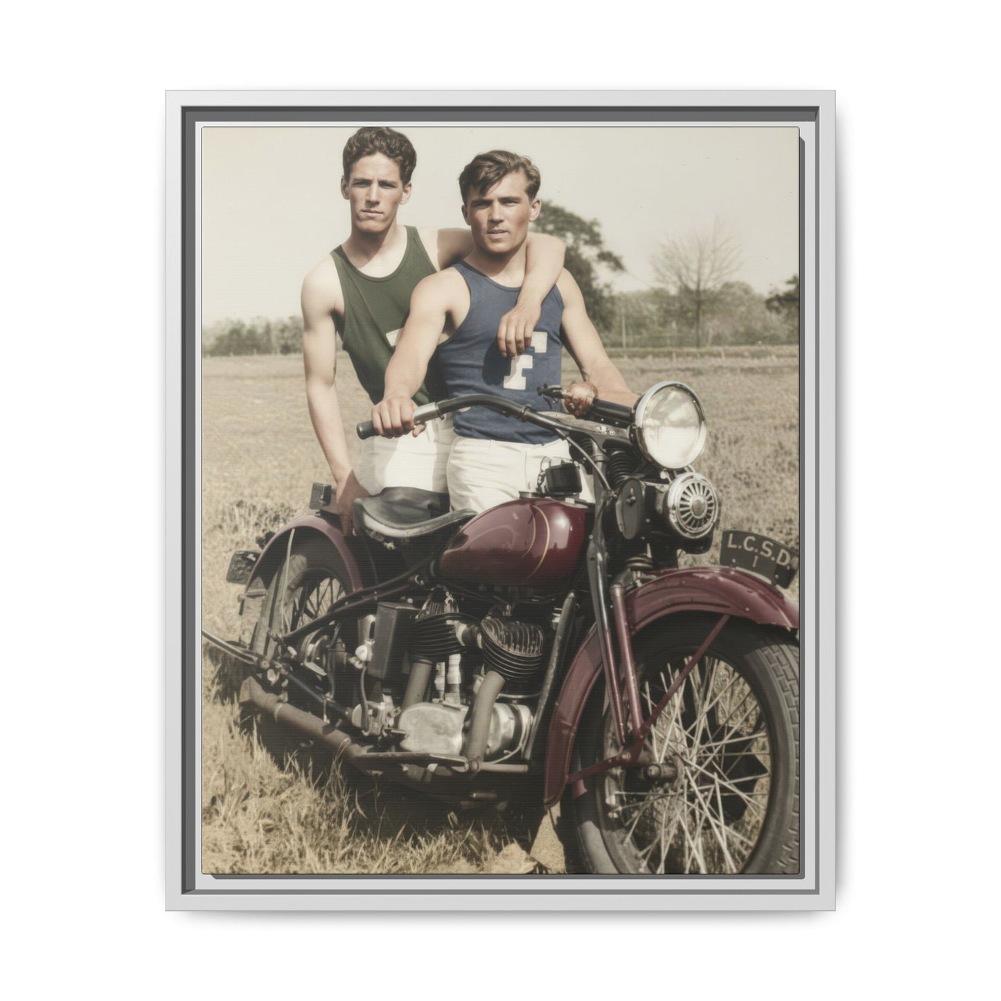 paire 055 | Framed Vintage Photo - Matte Canvas