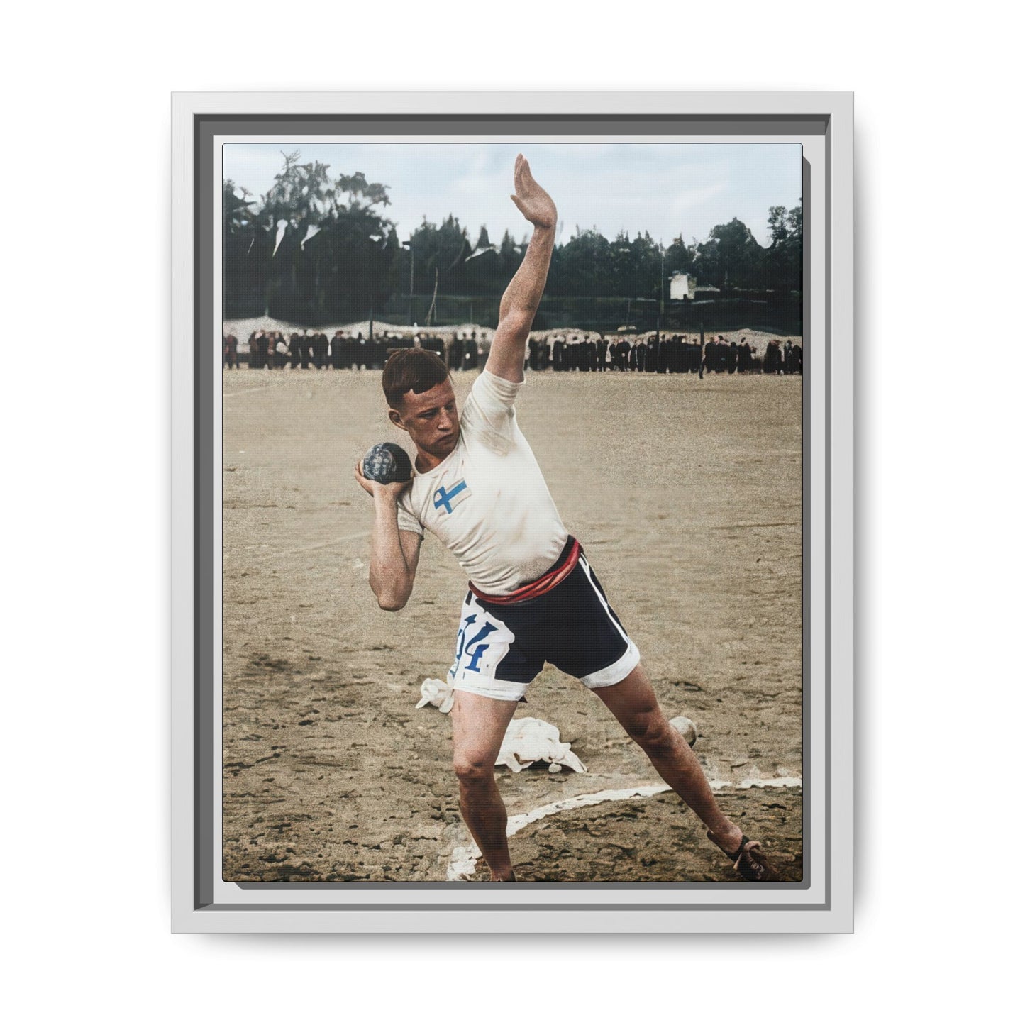 athlétisme 037 | Framed Vintage Photo - Matte Canvas