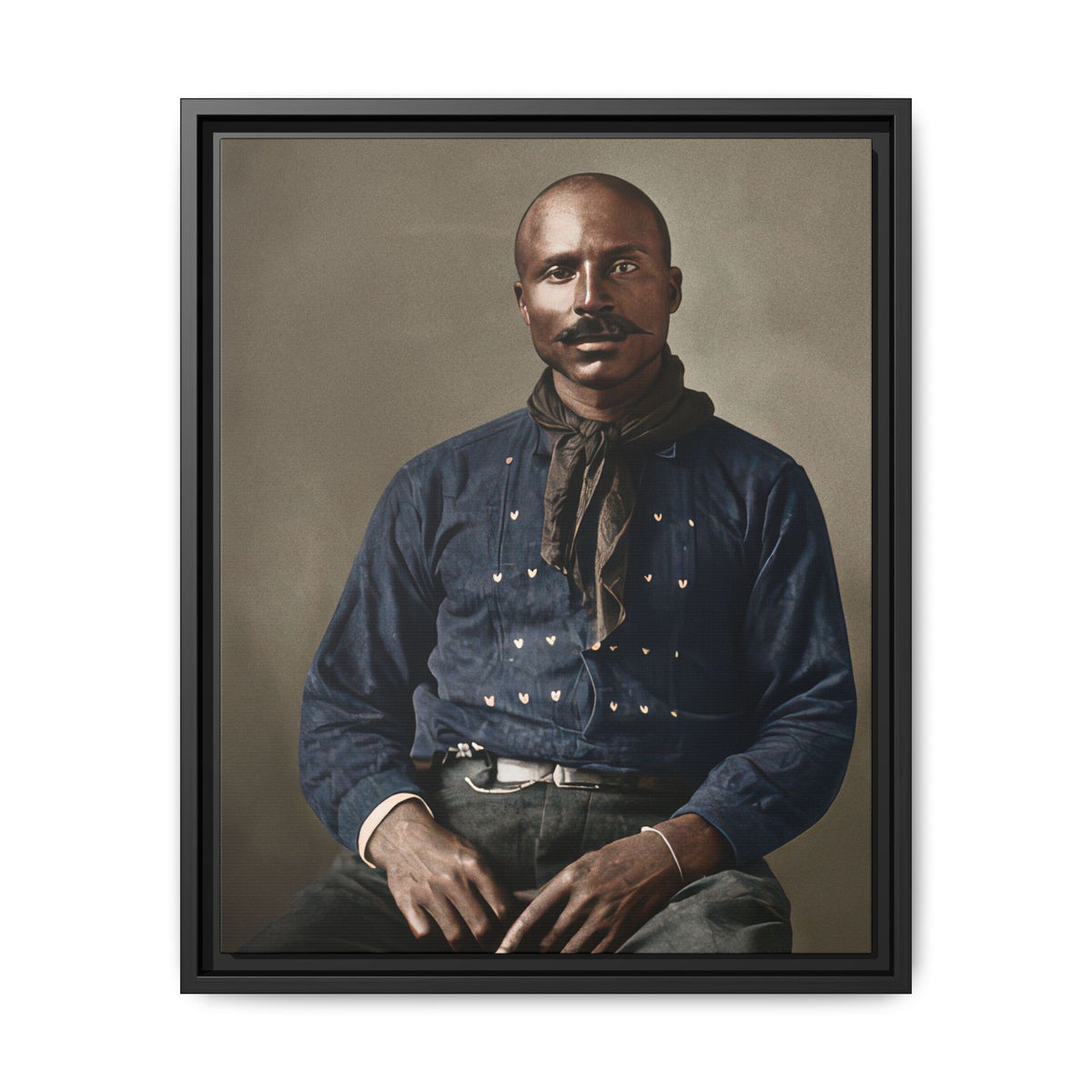 celibataire 017 | Framed Vintage Photo - Matte Canvas