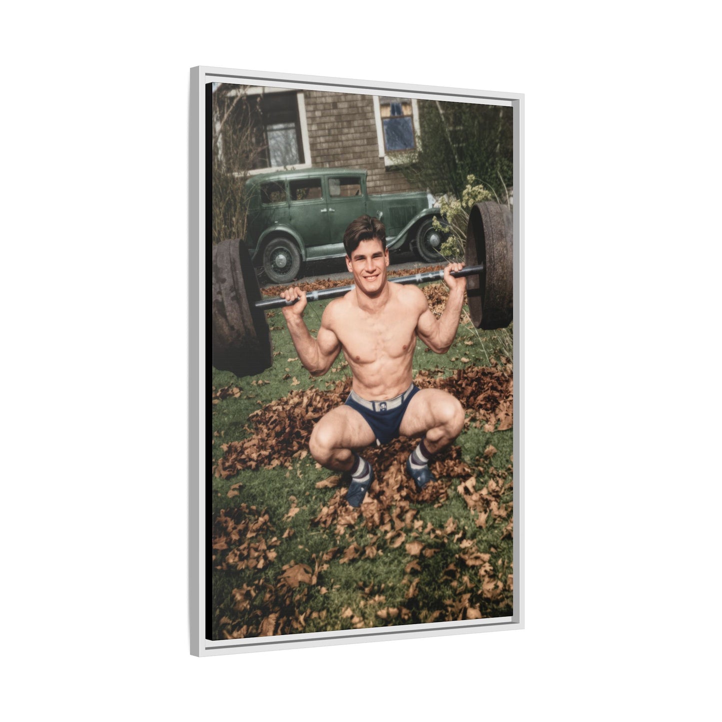 athlétisme 051 | Framed Vintage Photo - Matte Canvas