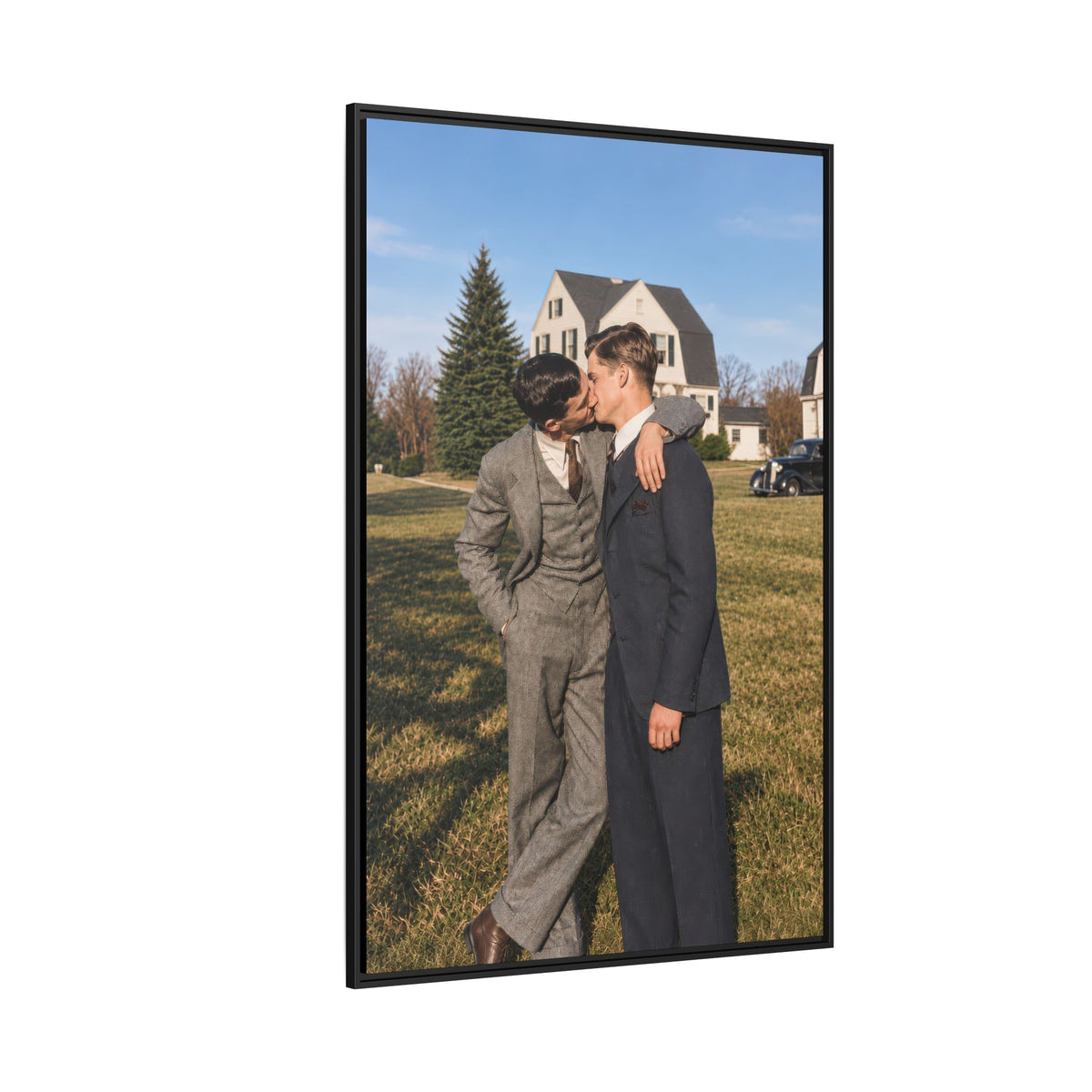 paire 005 | Framed Vintage Photo - Matte Canvas