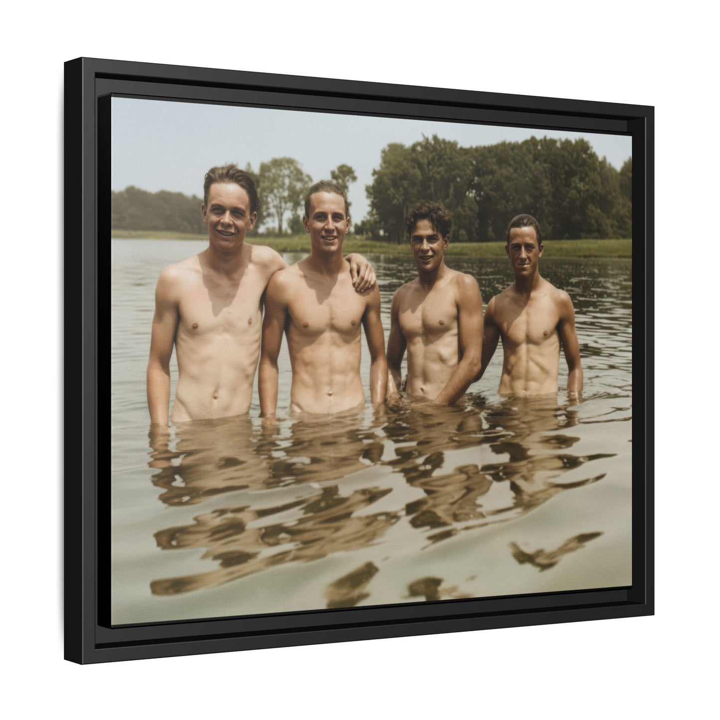 nager 001 | Framed Vintage Photo - Matte Canvas