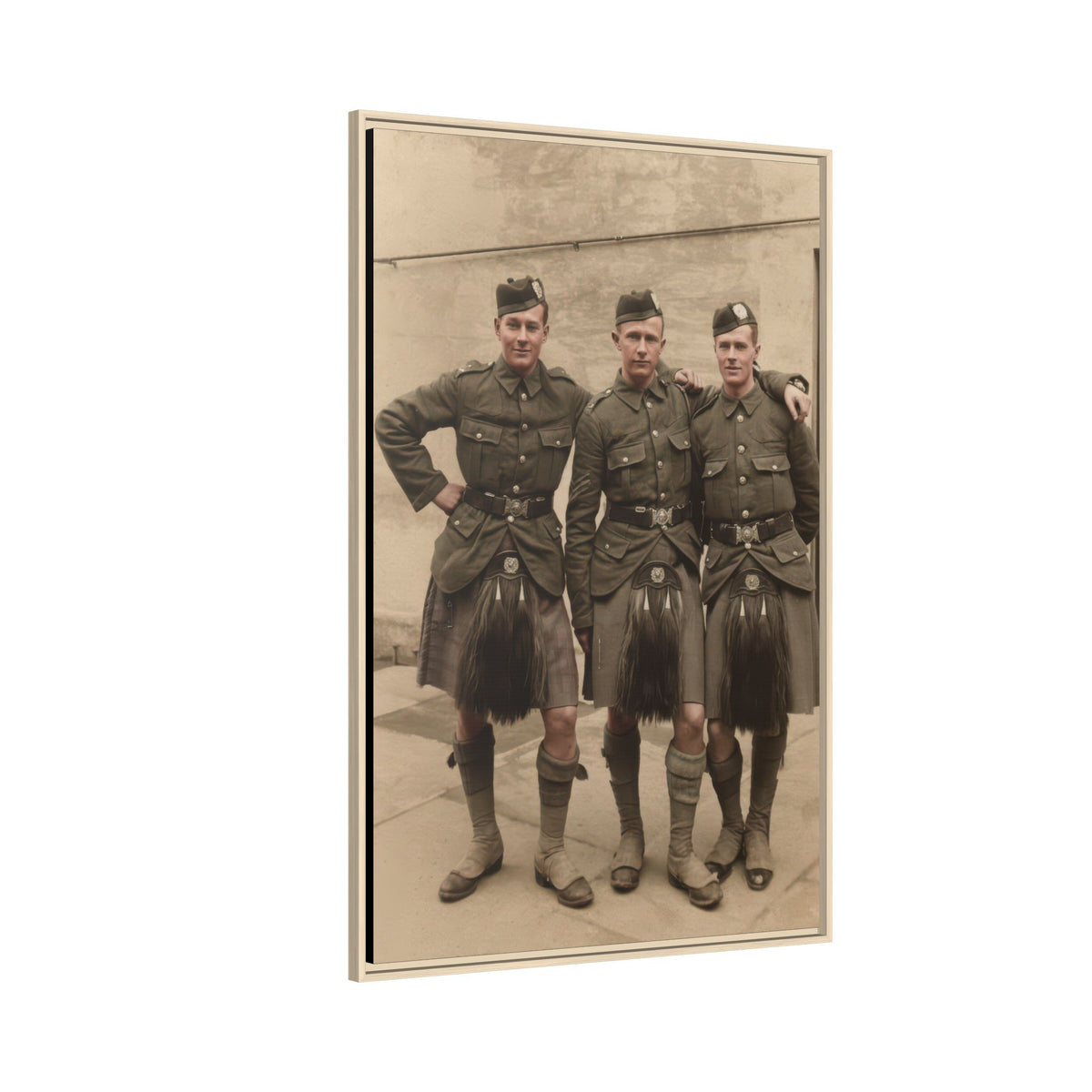 hommes 014 | Framed Vintage Photo - Matte Canvas