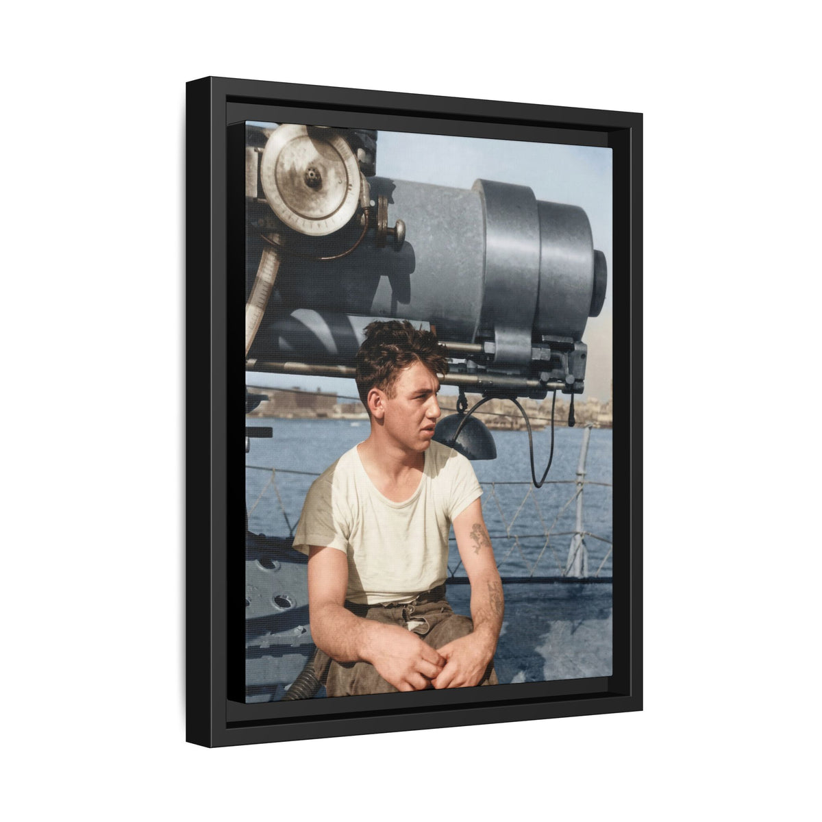 celibataire 026 | Framed Vintage Photo - Matte Canvas