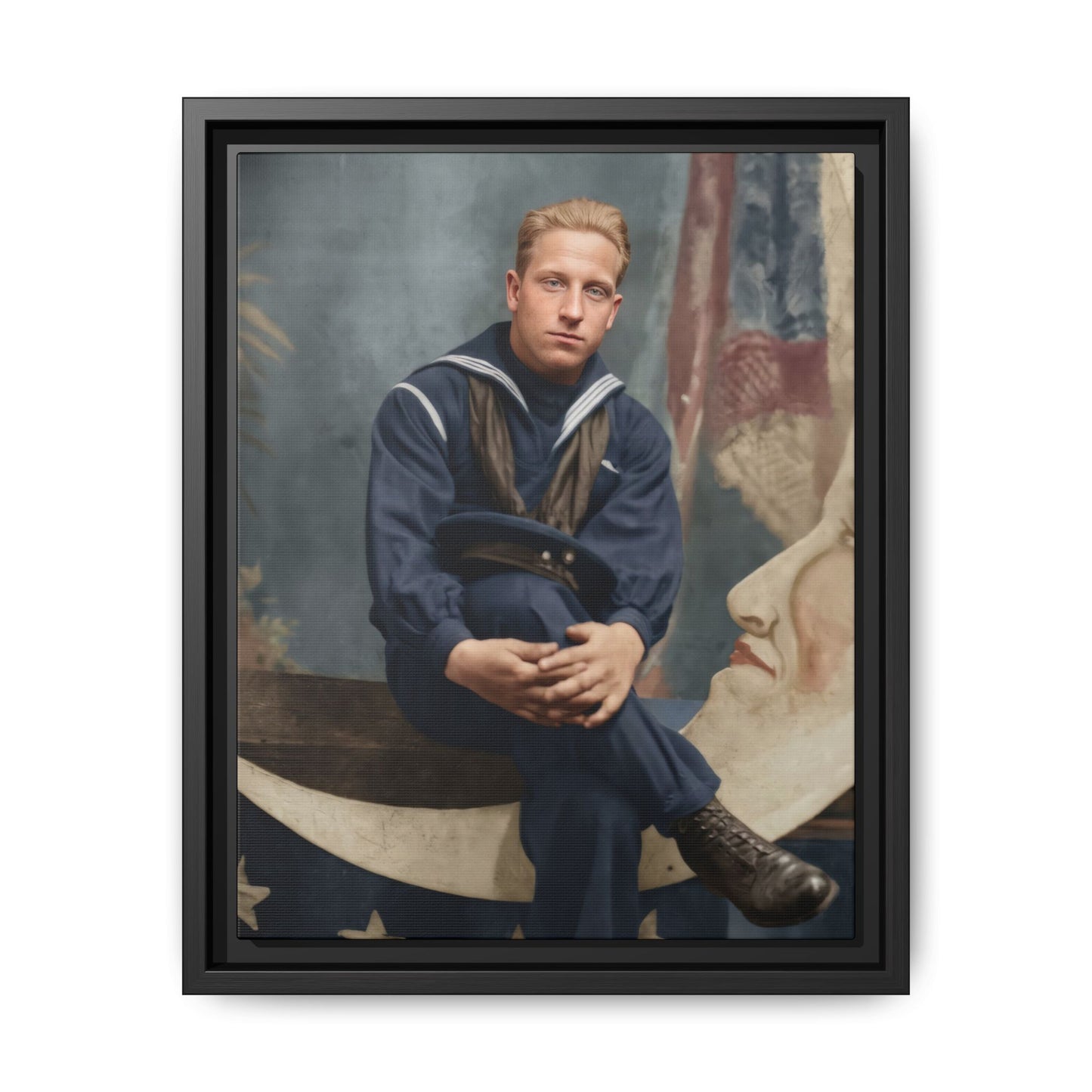 celibataire 016 | Framed Vintage Photo - Matte Canvas