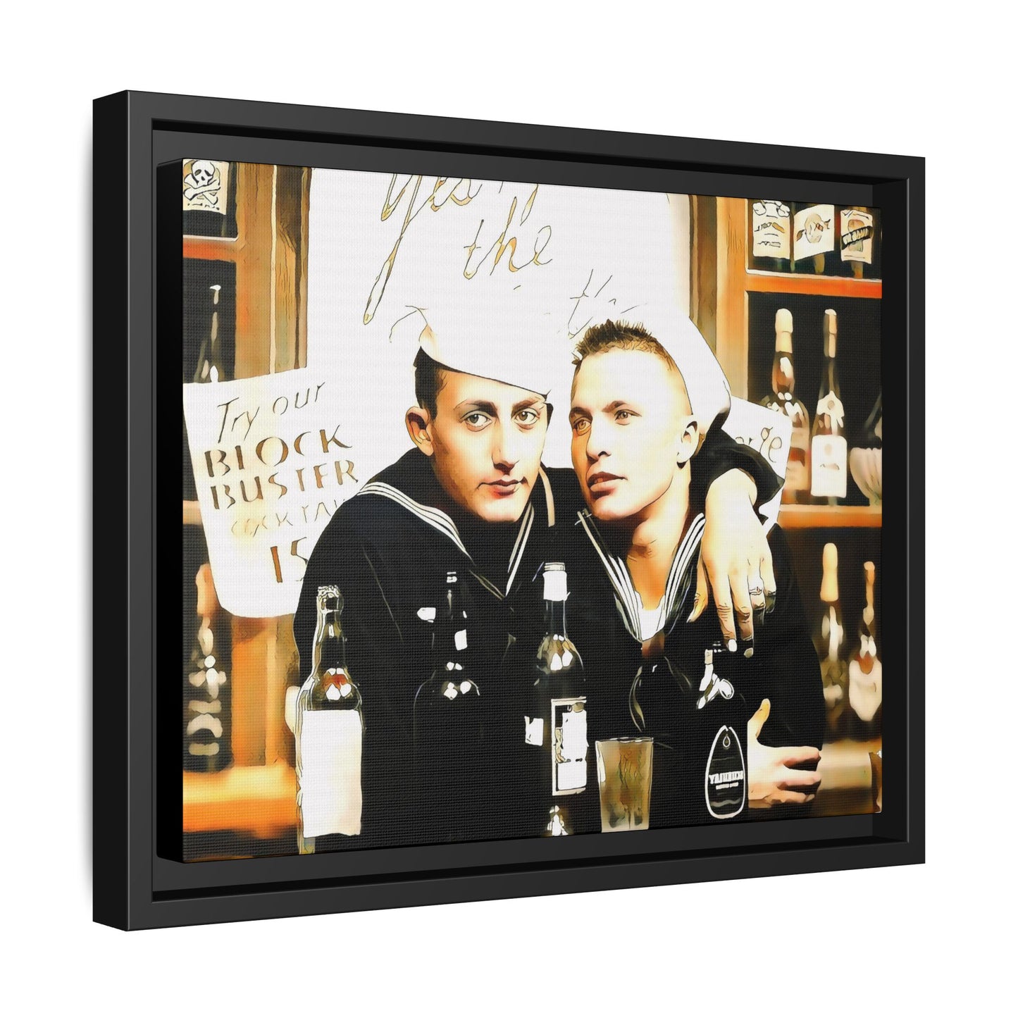 paire 048 | Framed Vintage Photo - Matte Canvas